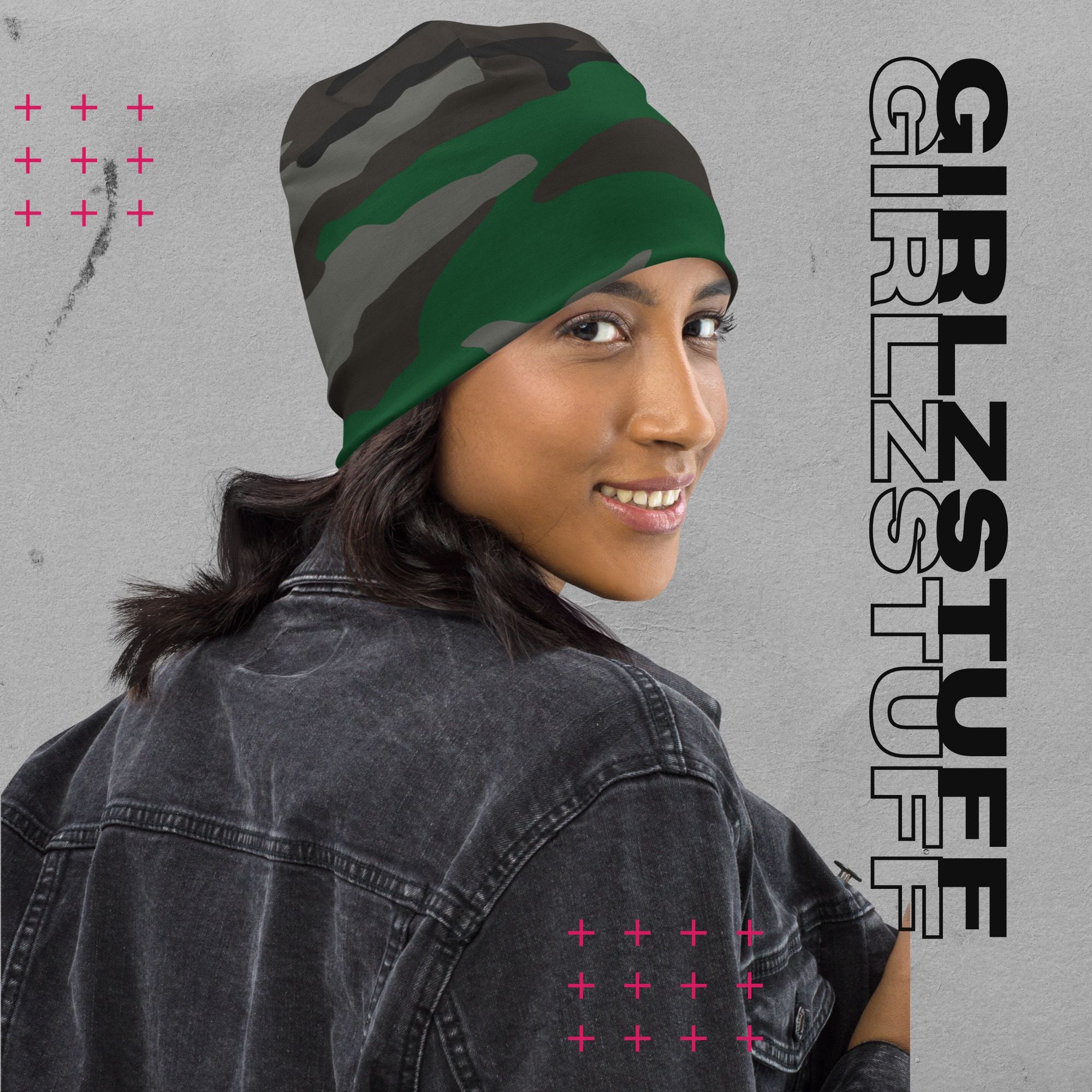 Camo Green Beanie – Warm. Weich. Wild.