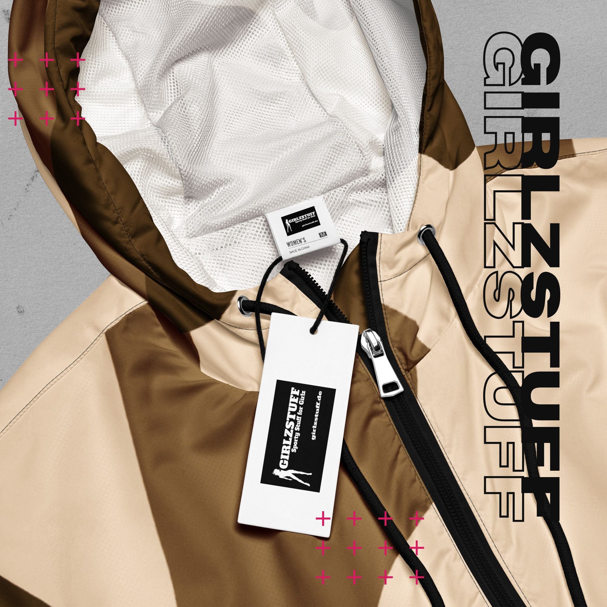 Camo Sand Crop Windbreaker – Leicht, laut & ready für jedes Wetter