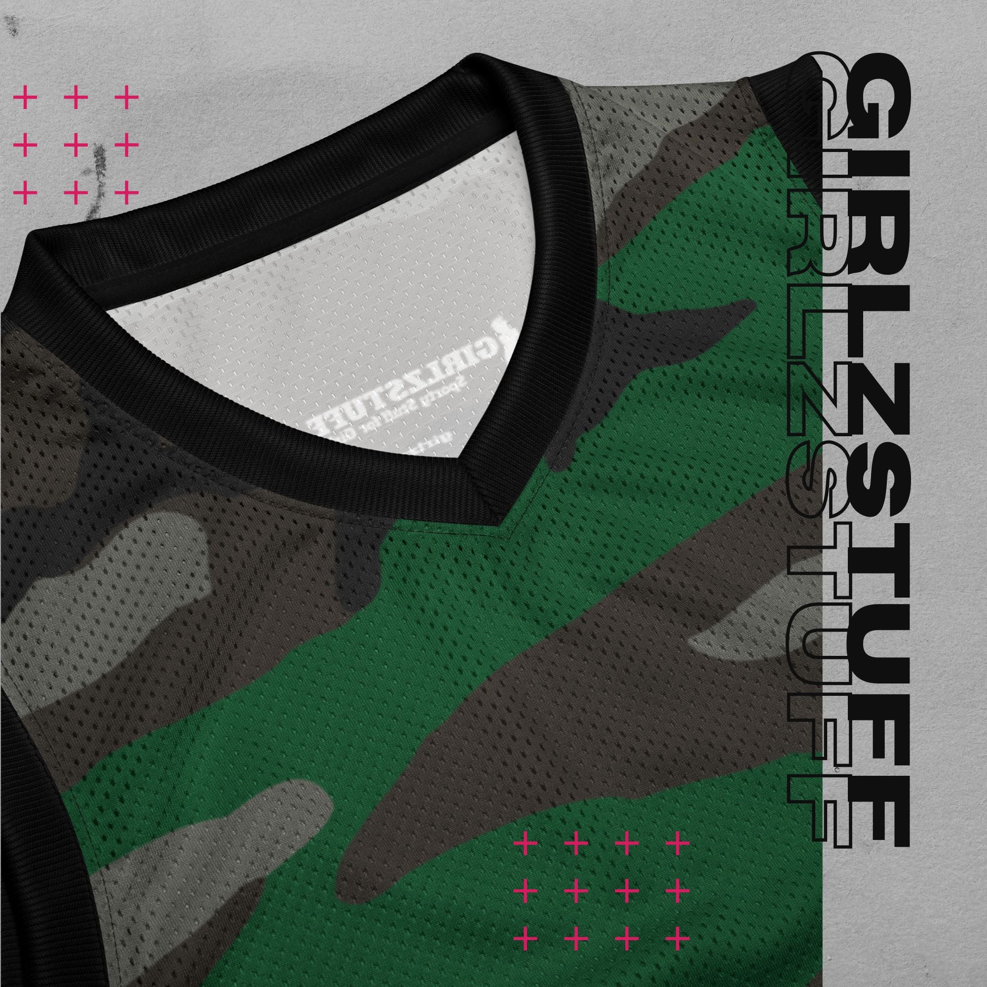 Camo Green Basketball Jersey â FĂŒr Platz, Street & Girlz mit Haltung