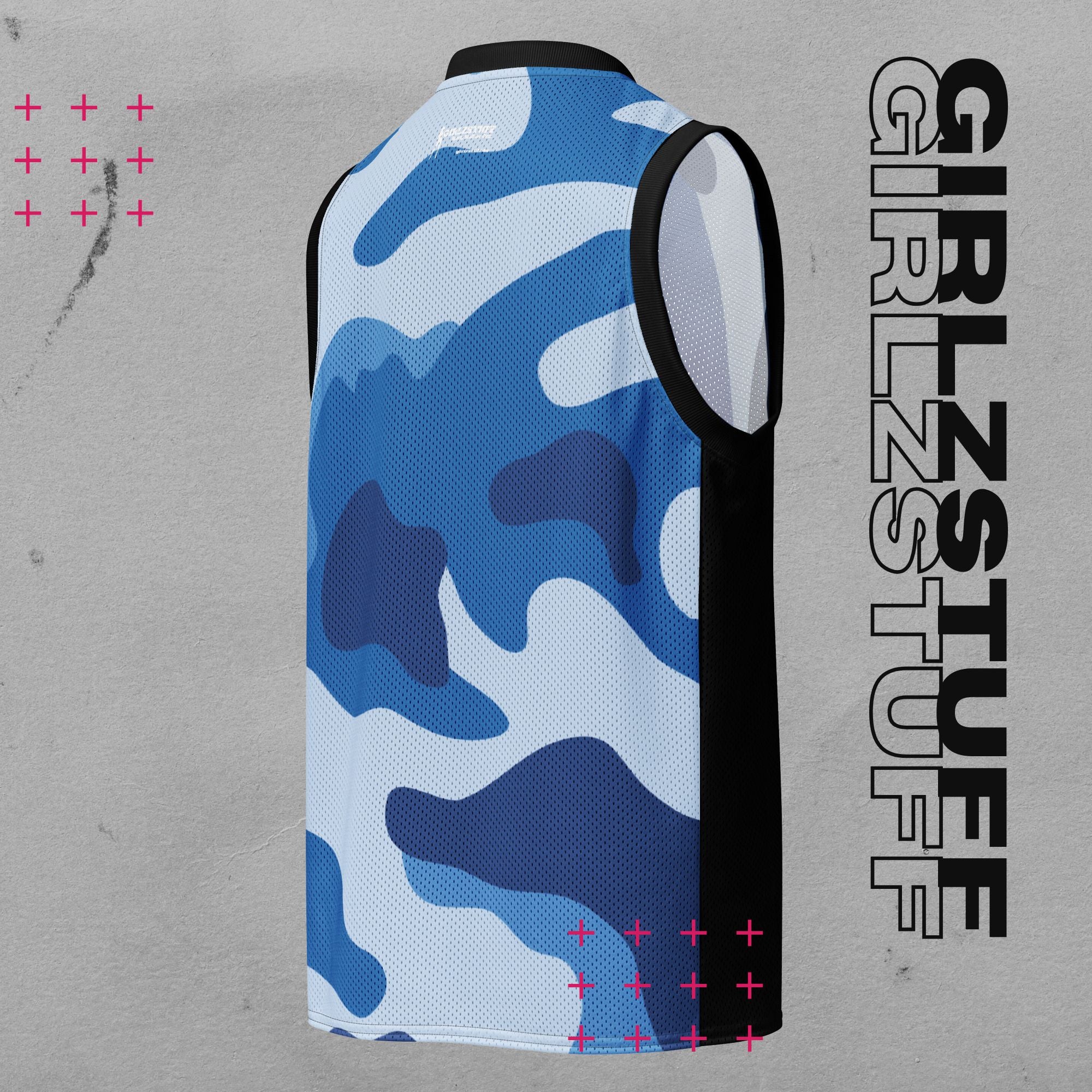 Camo Blue Basketball Jersey â FĂŒr Platz, Street & Girlz mit Haltung