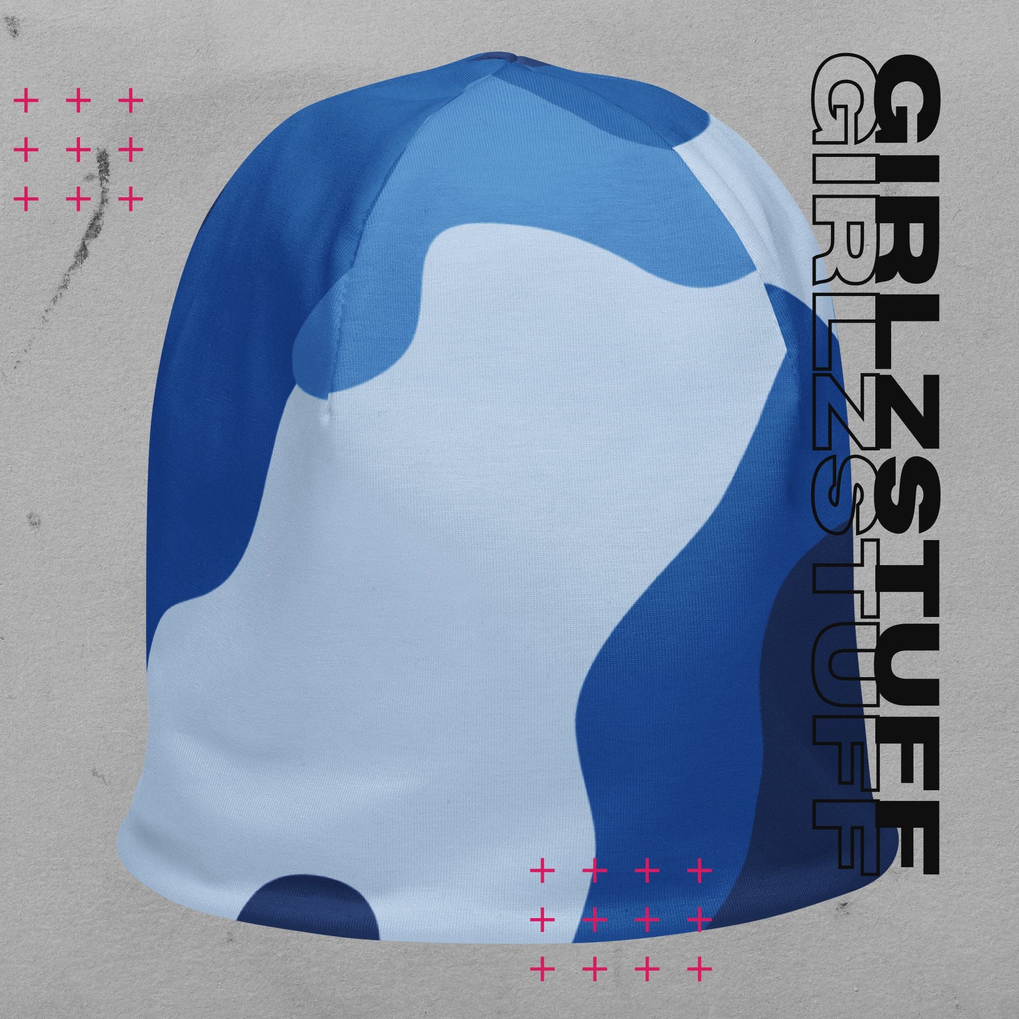 Camo Blue Beanie – Warm. Weich. Wild.
