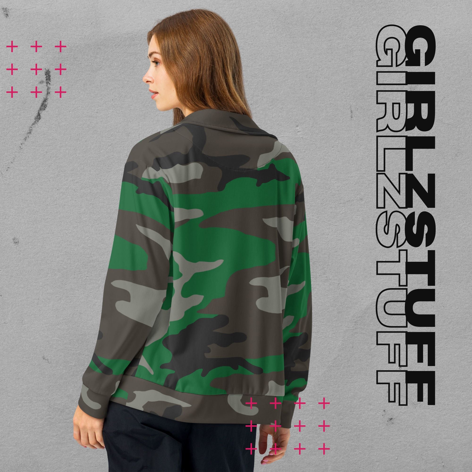 Camo Green Zipper – Dein Go-To Layer für Bewegung & Girlzpower