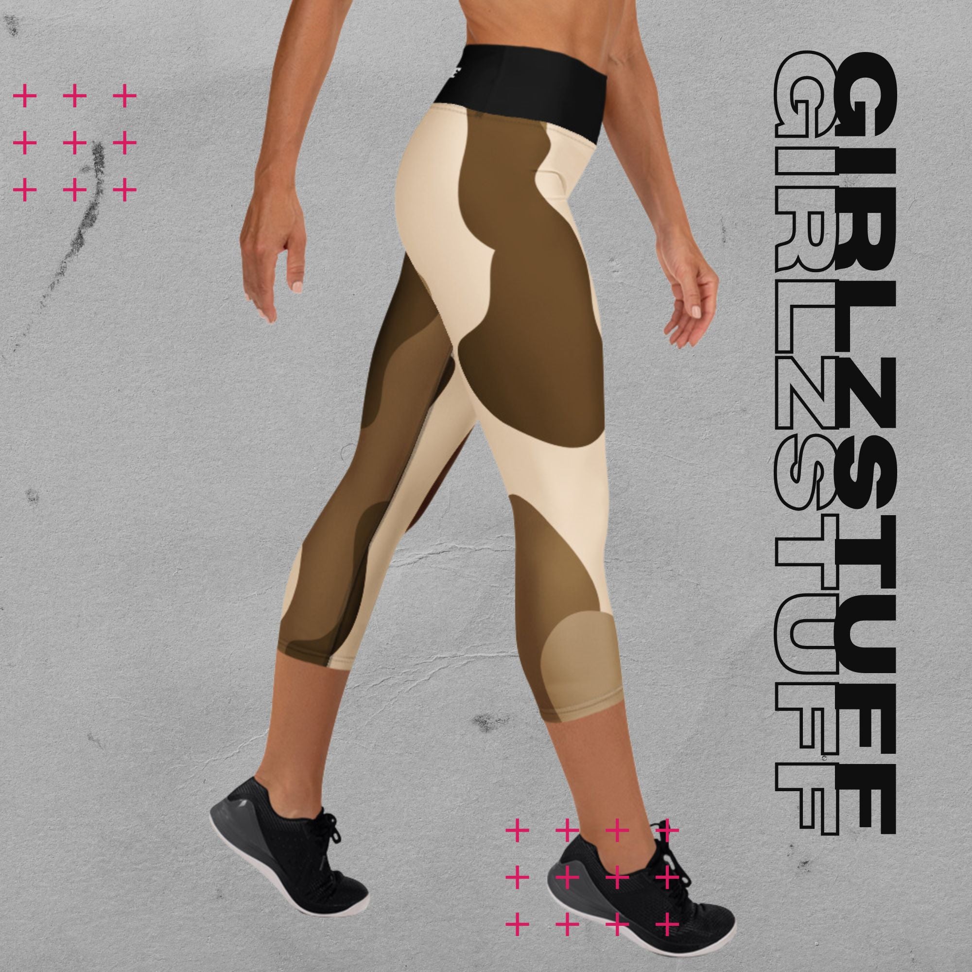 Camo Sand Capri-Leggings – Power-Moves in halber Länge