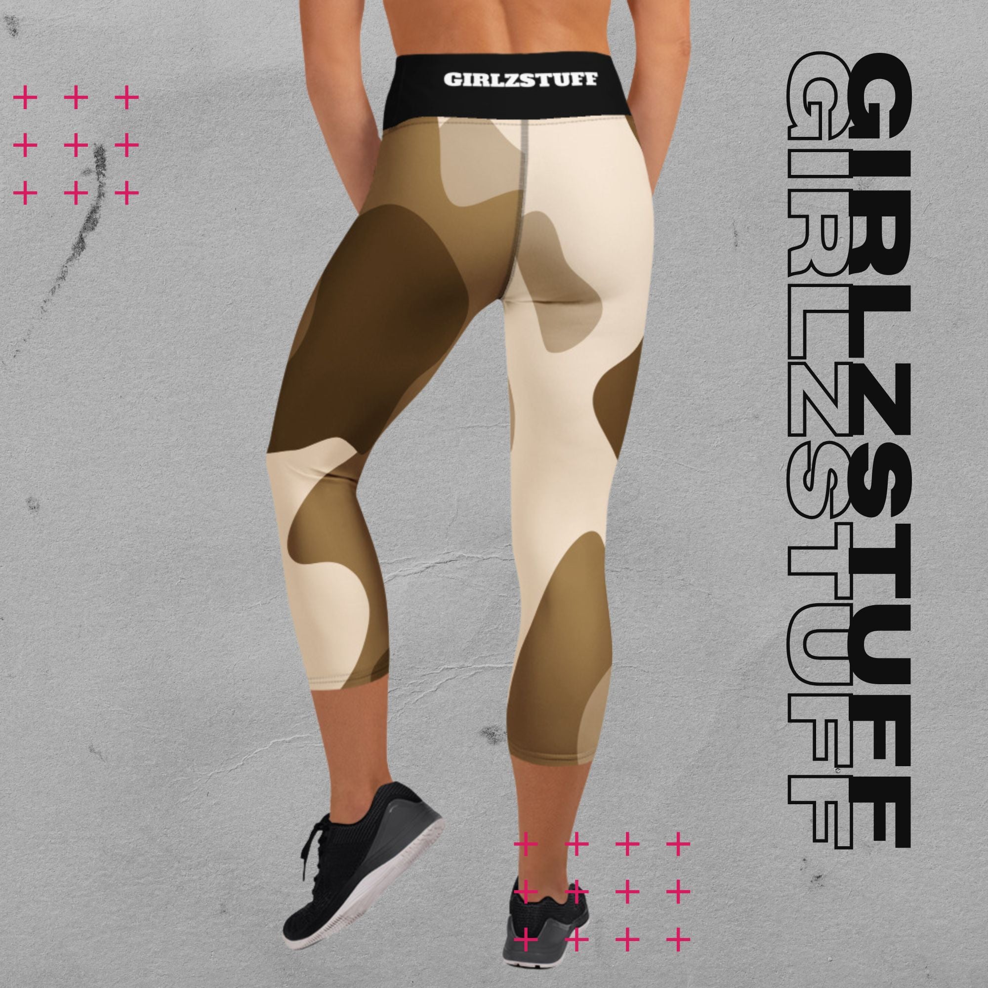 Camo Sand Capri-Leggings – Power-Moves in halber Länge