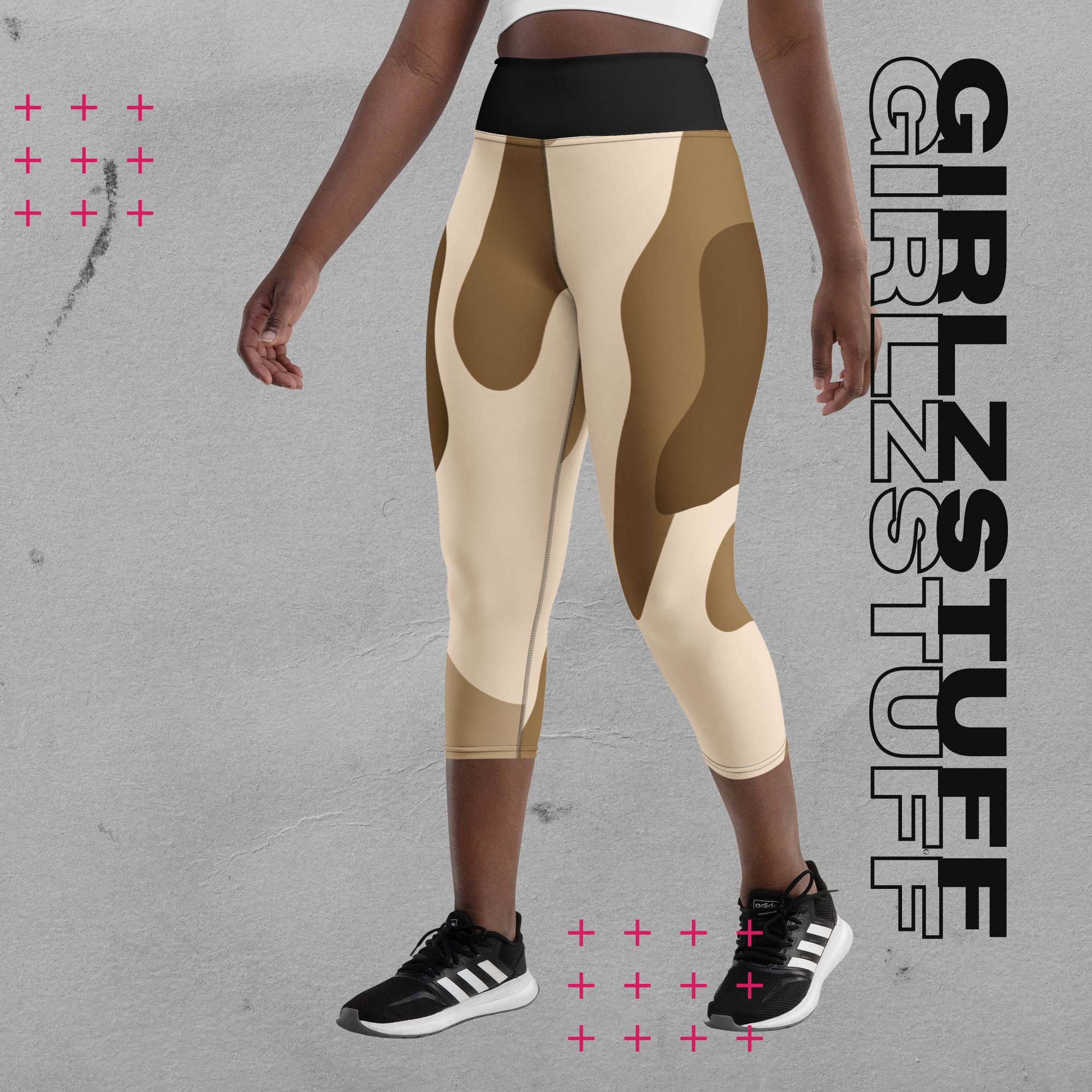 Camo Sand Capri-Leggings – Power-Moves in halber Länge