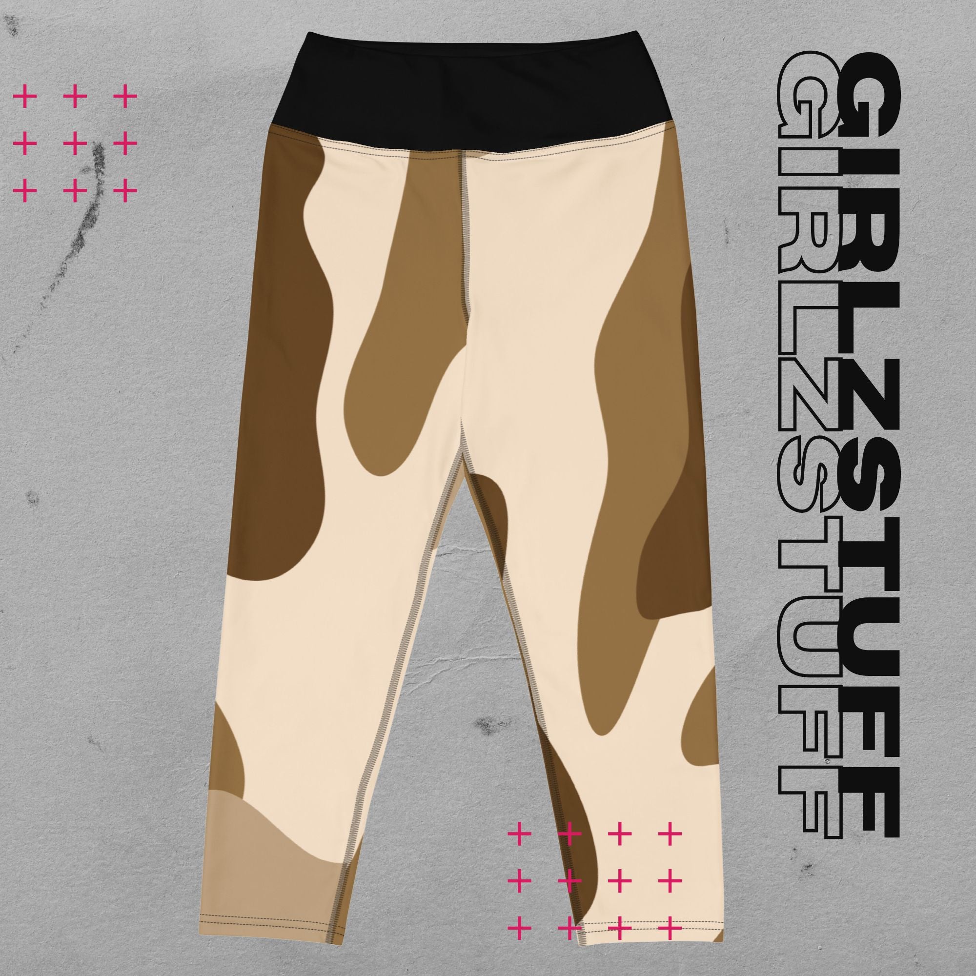 Camo Sand Capri-Leggings – Power-Moves in halber Länge