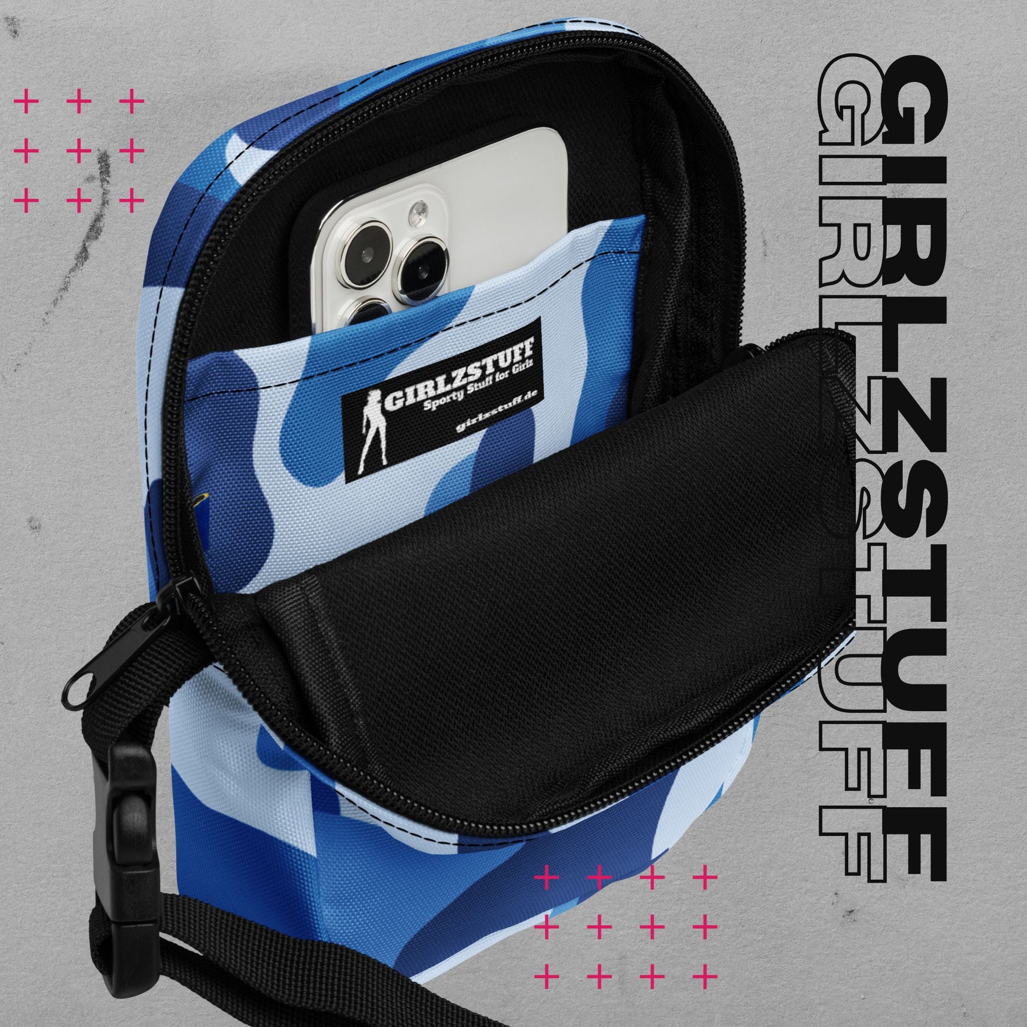 Camo Blue Crossbody Bag – Deine Tasche für alles, was kommt.