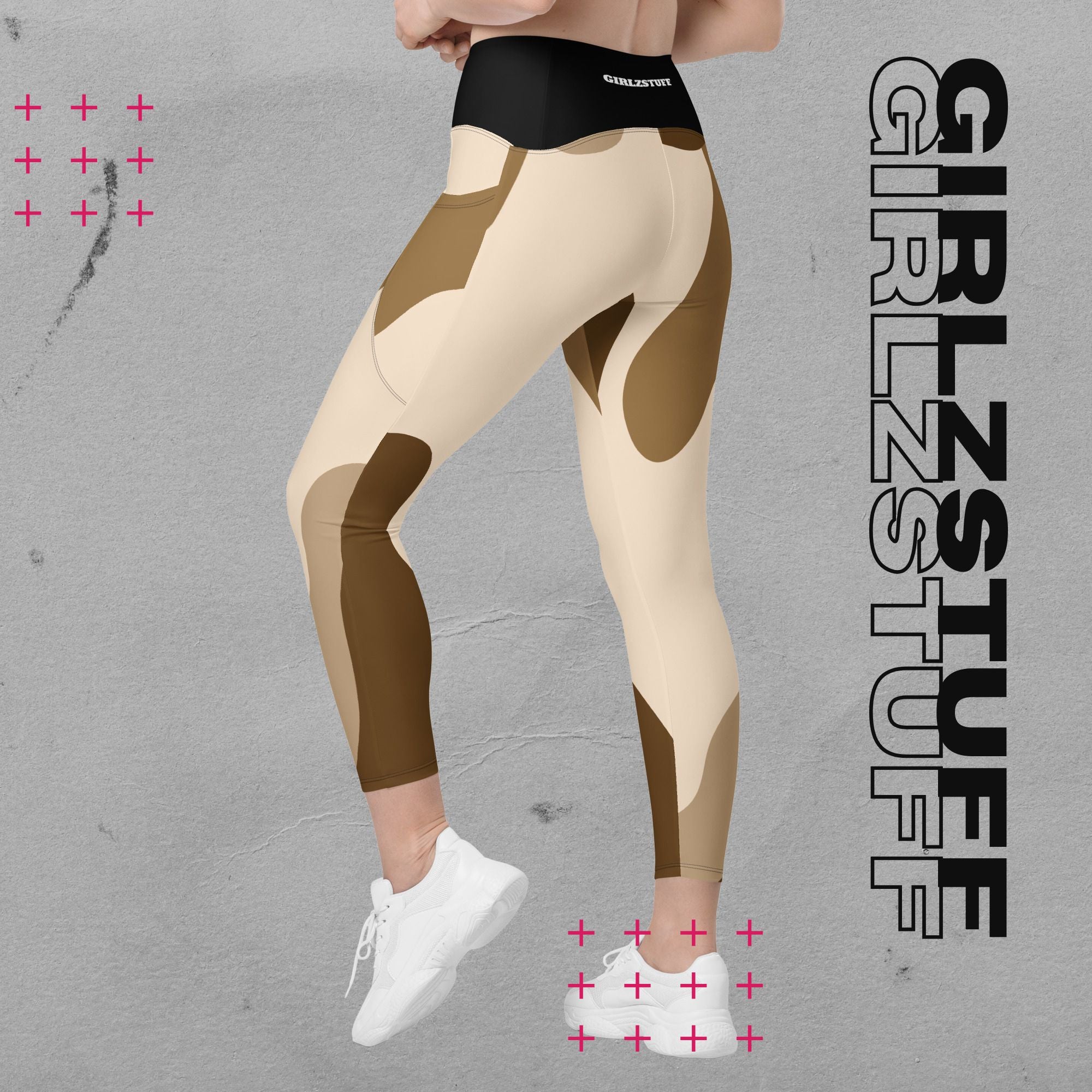 Camo Sand Crossover Leggings mit V-Bund – Stylisch, praktisch, einfach wow