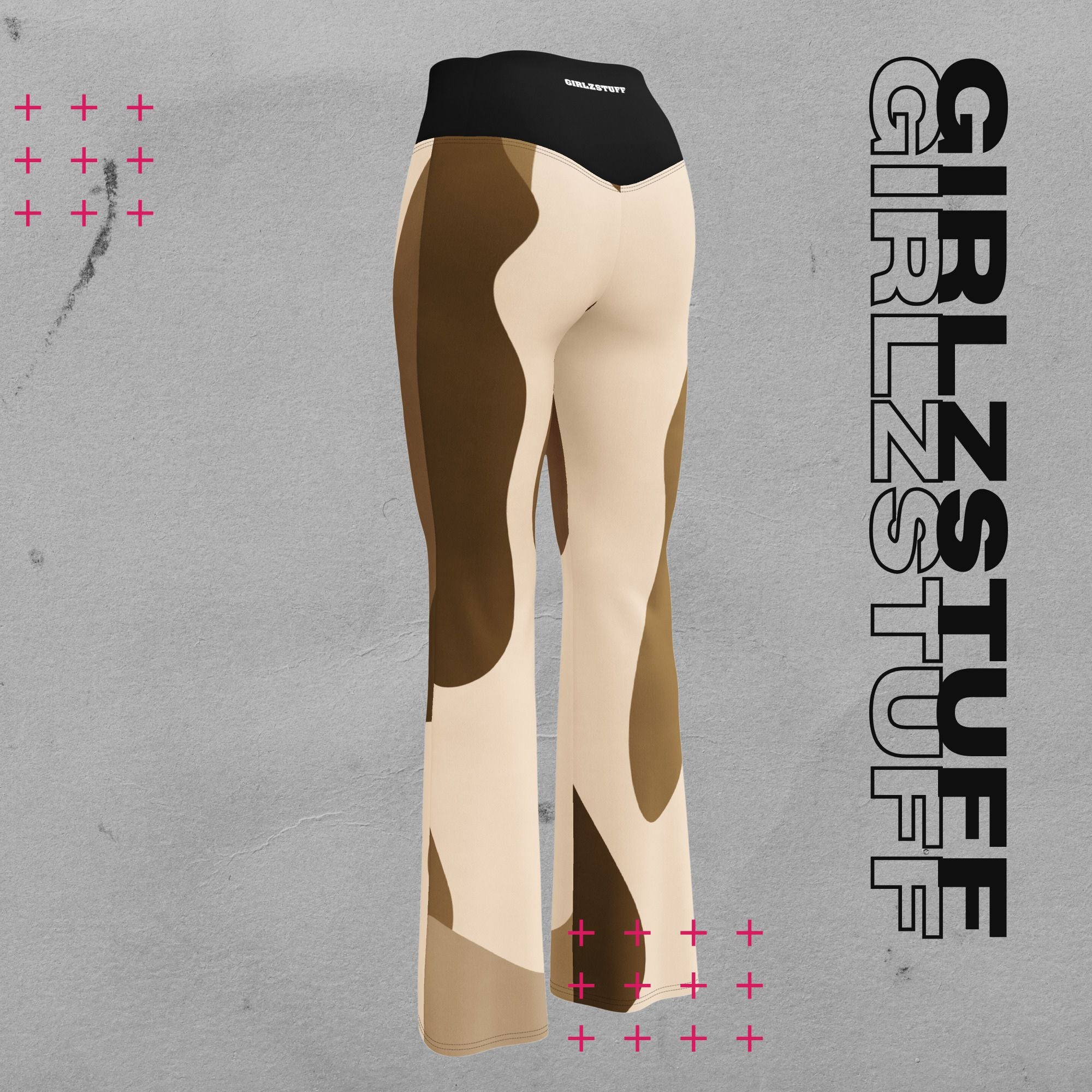 Camo Sand Flare Leggings – figure-hugging, bold & made to move - leggings with flare