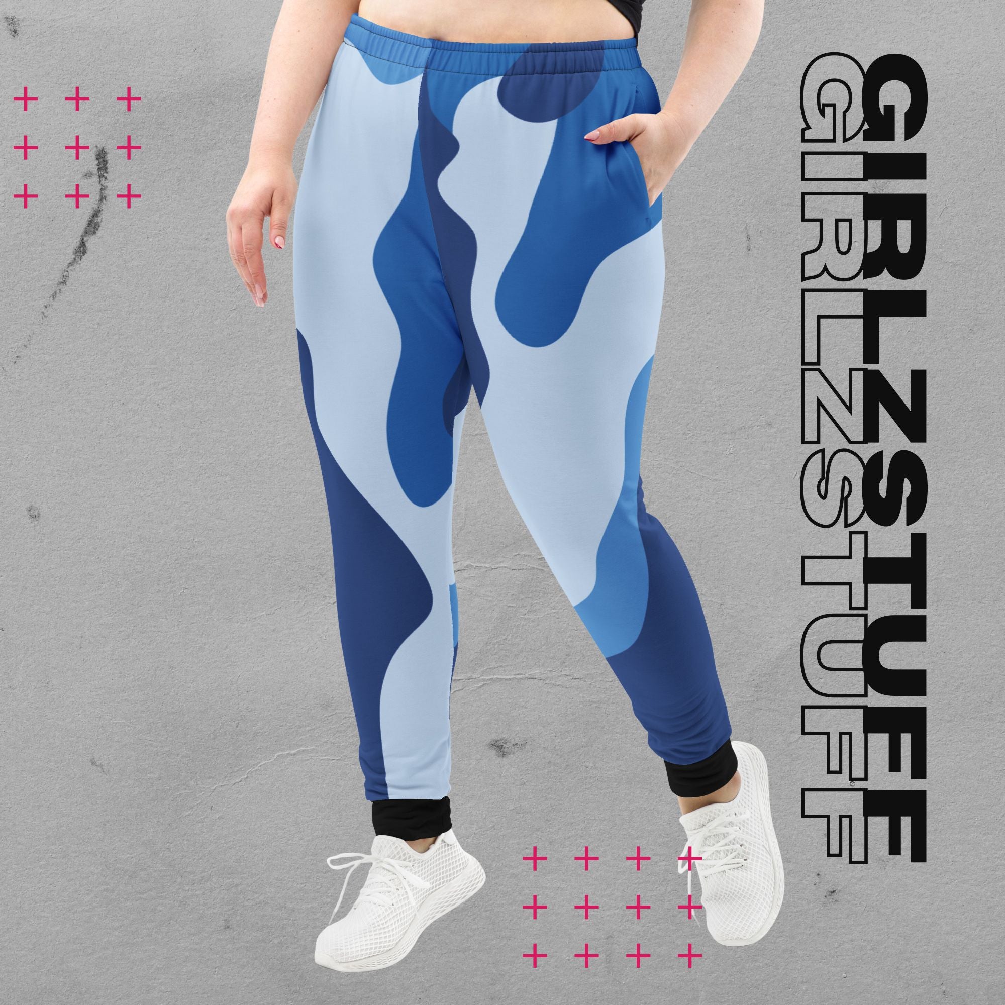 Camo Blue Jogginghose – Cozy trifft Statement-Style