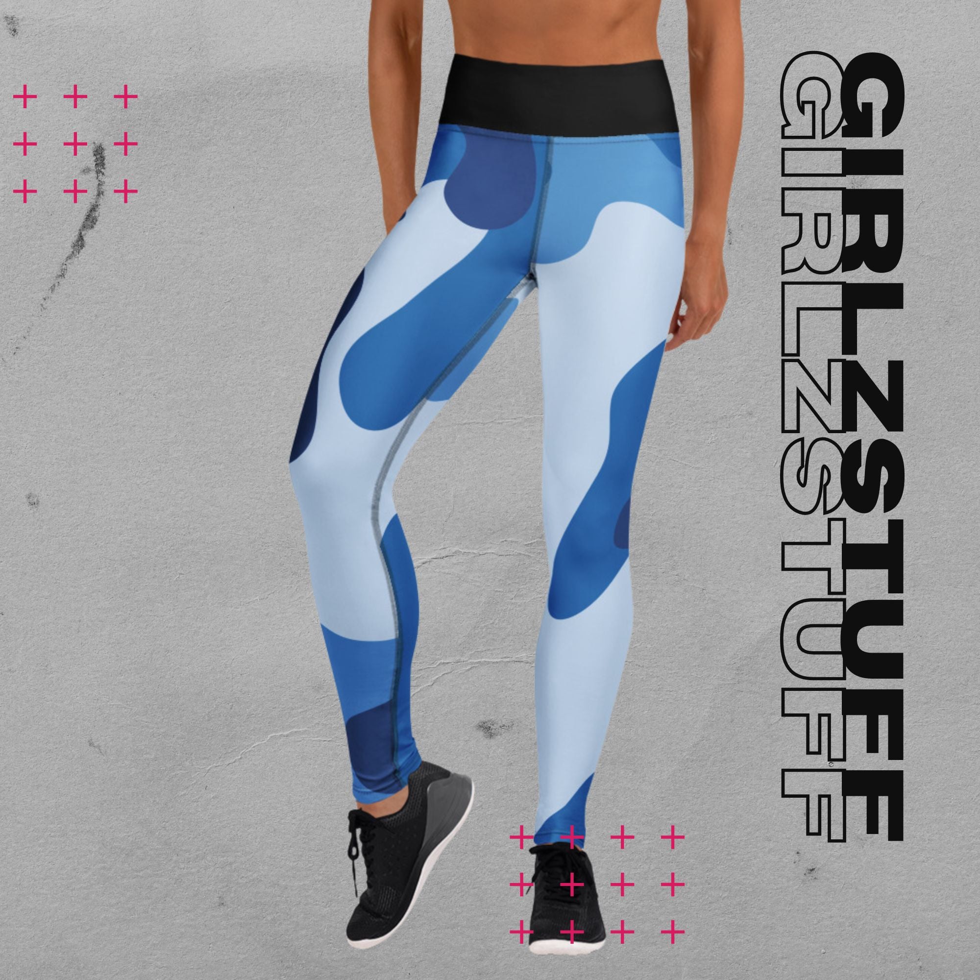 Camo Blue Leggings in Tarn-Blau – Deine zweite Haut für Training & Alltag