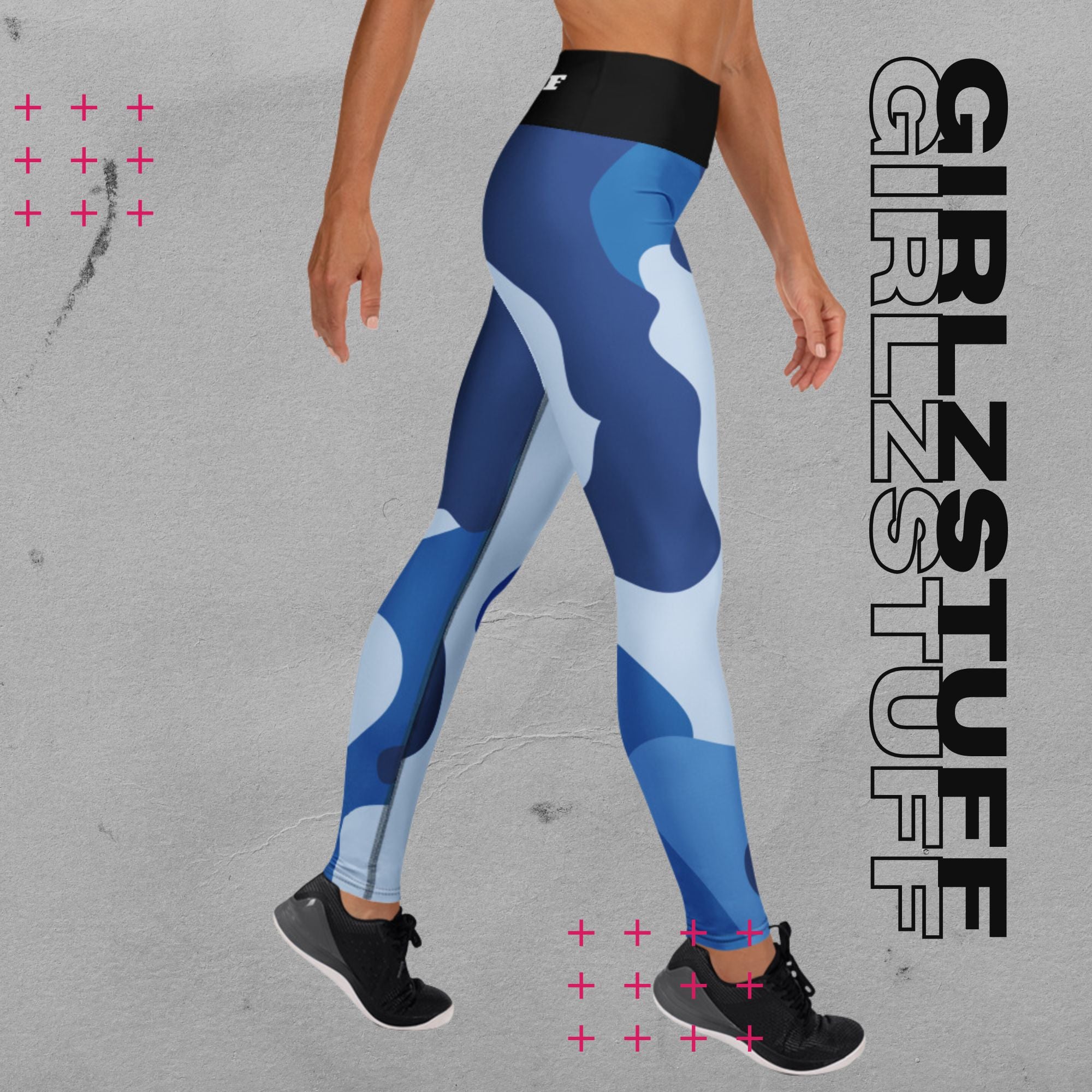 Camo Blue Leggings in Tarn-Blau – Deine zweite Haut für Training & Alltag
