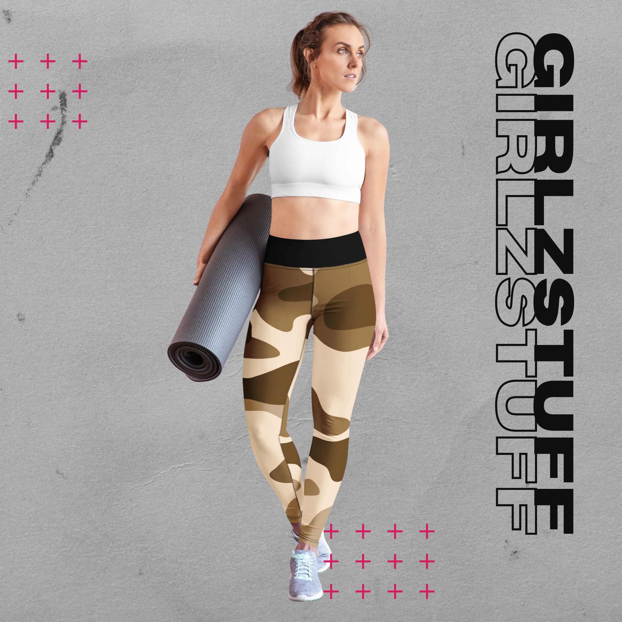 Camo Leggings in Tarn-Sand – Deine zweite Haut für Training & Alltag