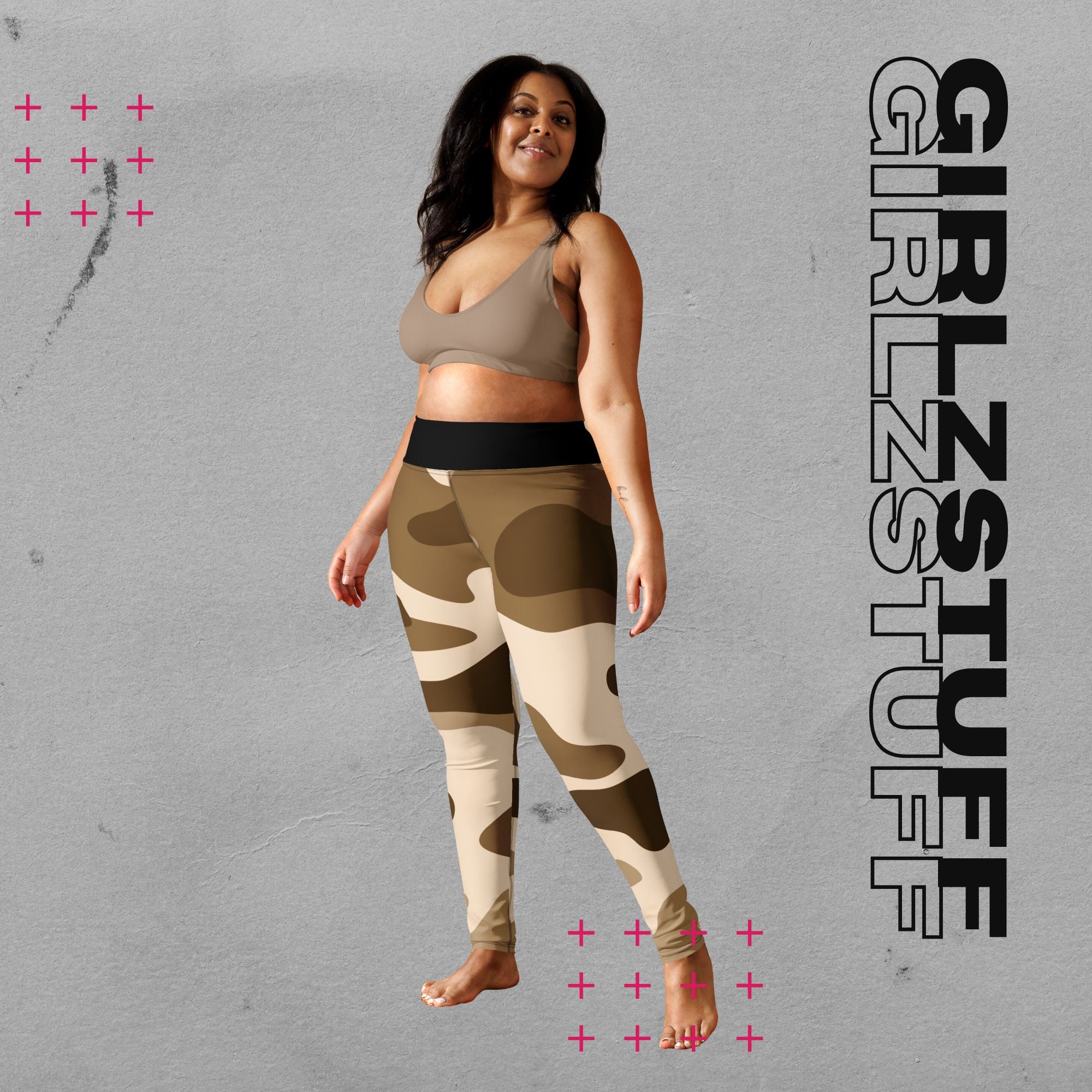 Camo Leggings in Tarn-Sand – Deine zweite Haut für Training & Alltag