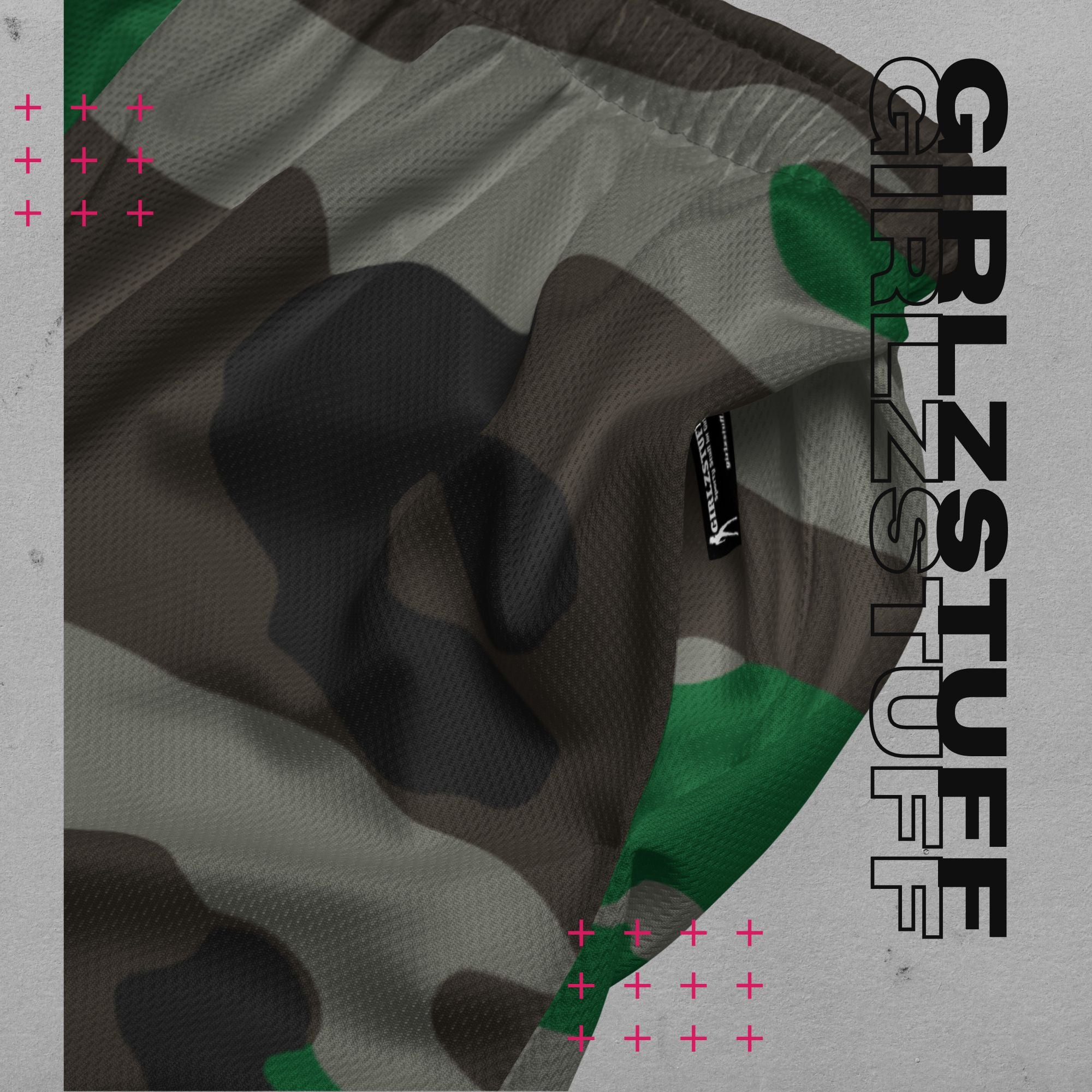 Camo Green Mesh Shorts – Für Girlz, die in Bewegung bleiben