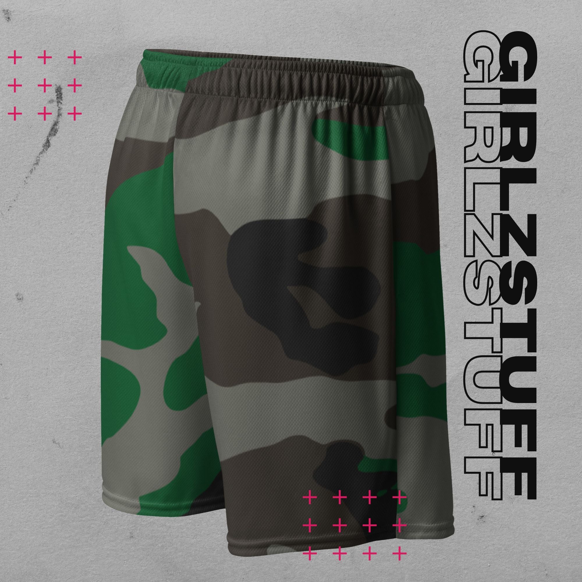 Camo Green Mesh Shorts – Für Girlz, die in Bewegung bleiben