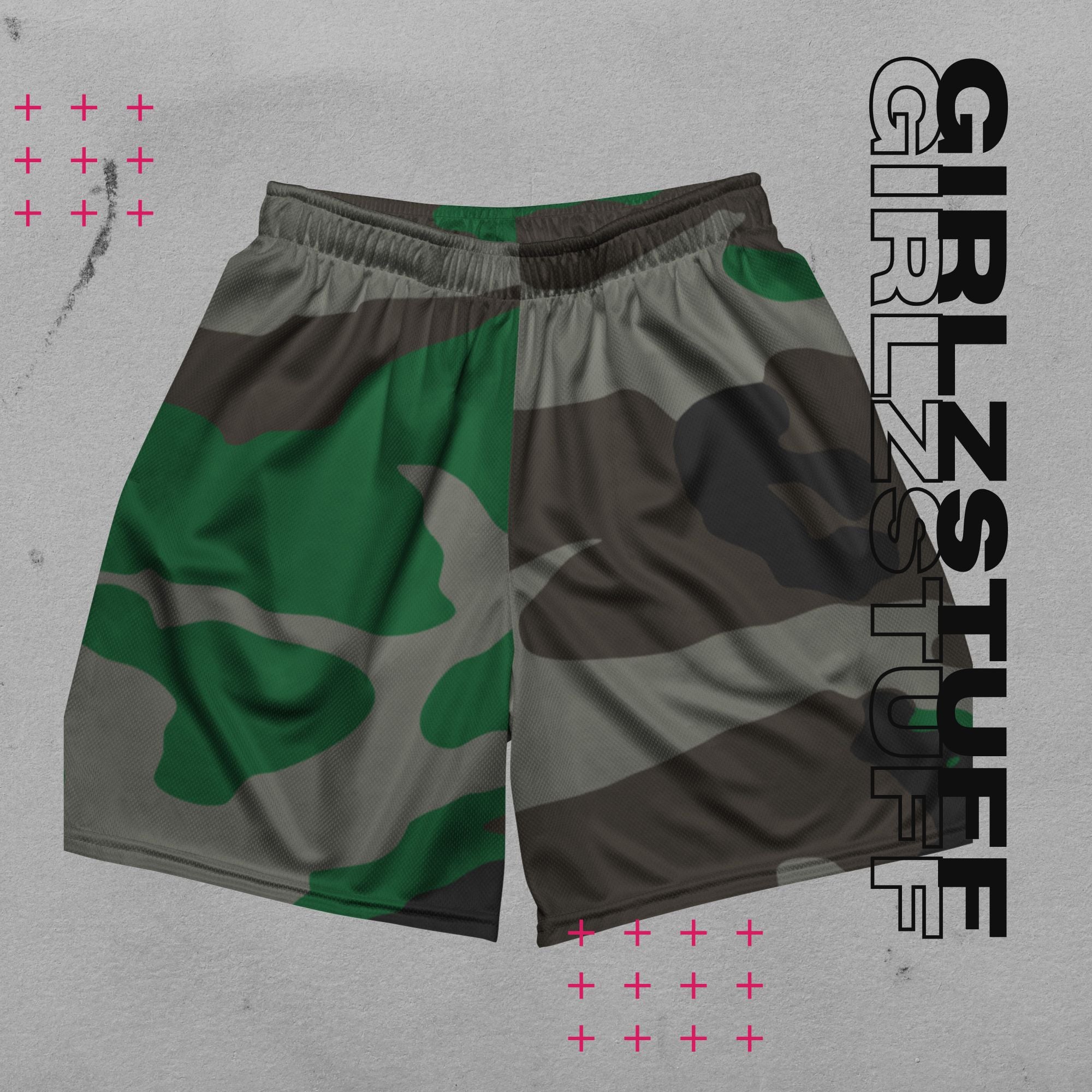 Camo Green Mesh Shorts – Für Girlz, die in Bewegung bleiben
