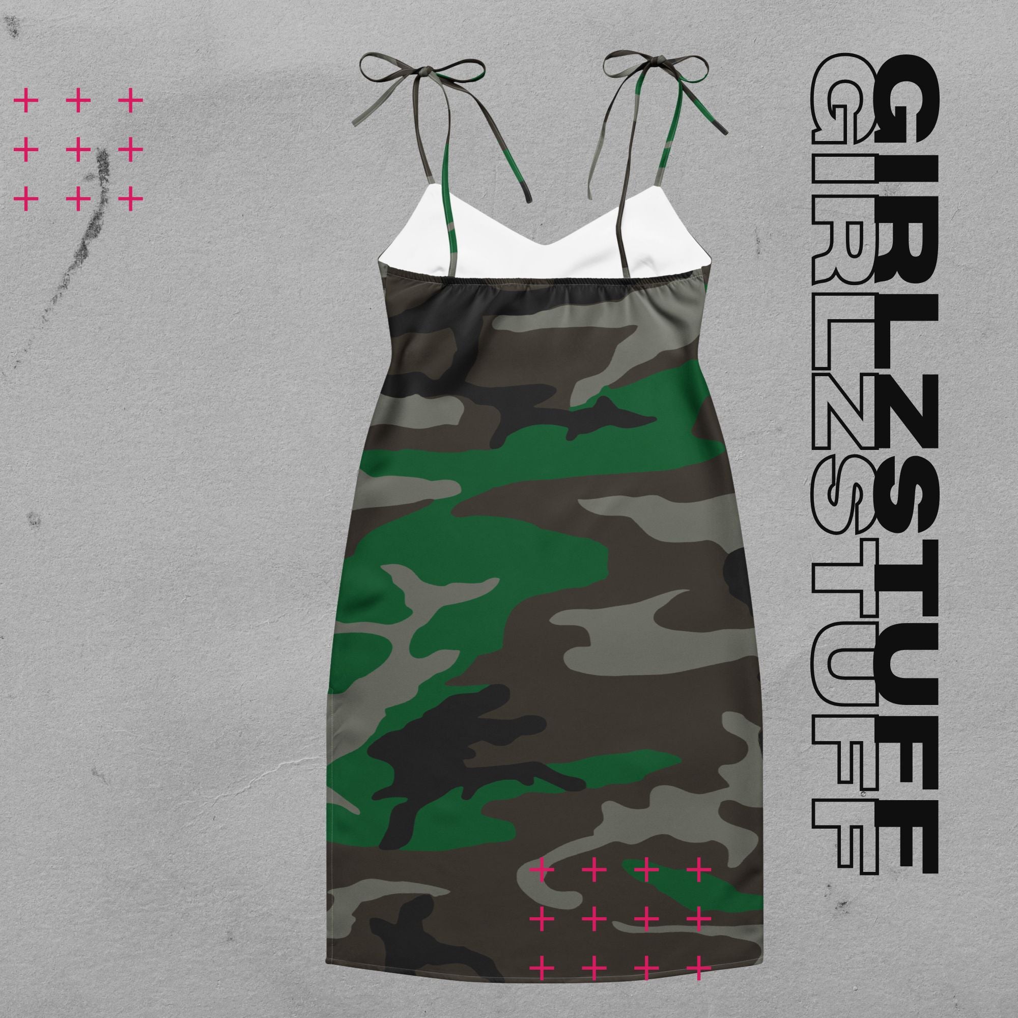 Camouflage Midikleid in Tarn Grün für Girlzpower 🌿✨ Dein Sommer-Look