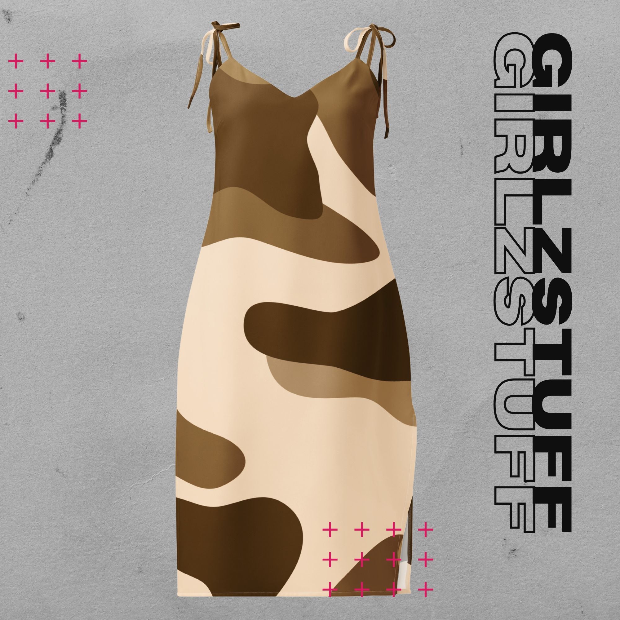 Tarn Sand Camouflage Midikleid für Girlzpower 🌿✨ Dein Sommer-Look