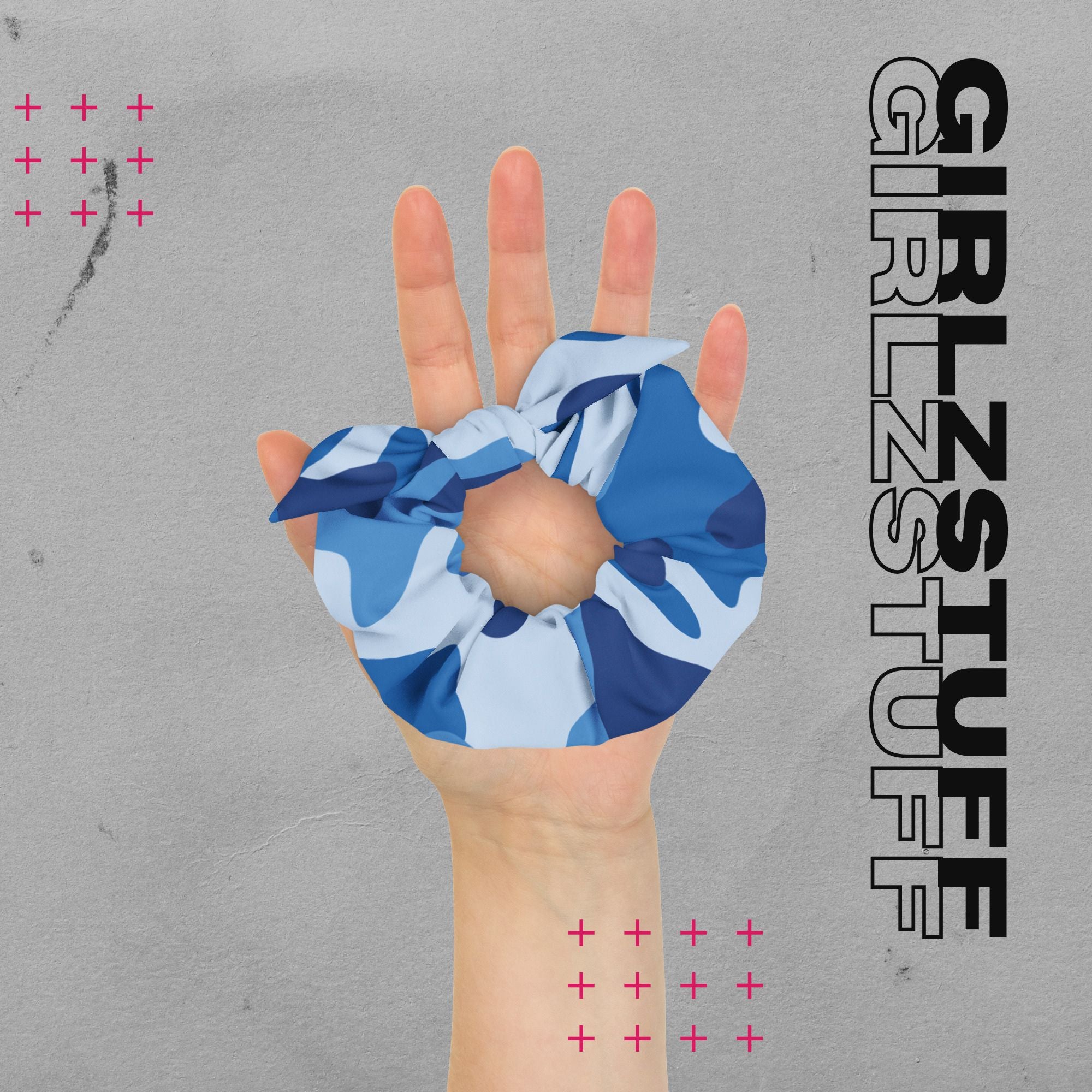 Camo Blue Scrunchie – Dein Statement fürs Handgelenk & Haar