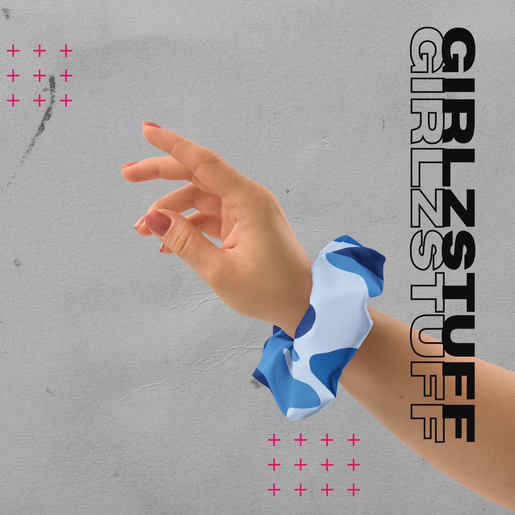 Camo Blue Scrunchie – Dein Statement fürs Handgelenk & Haar