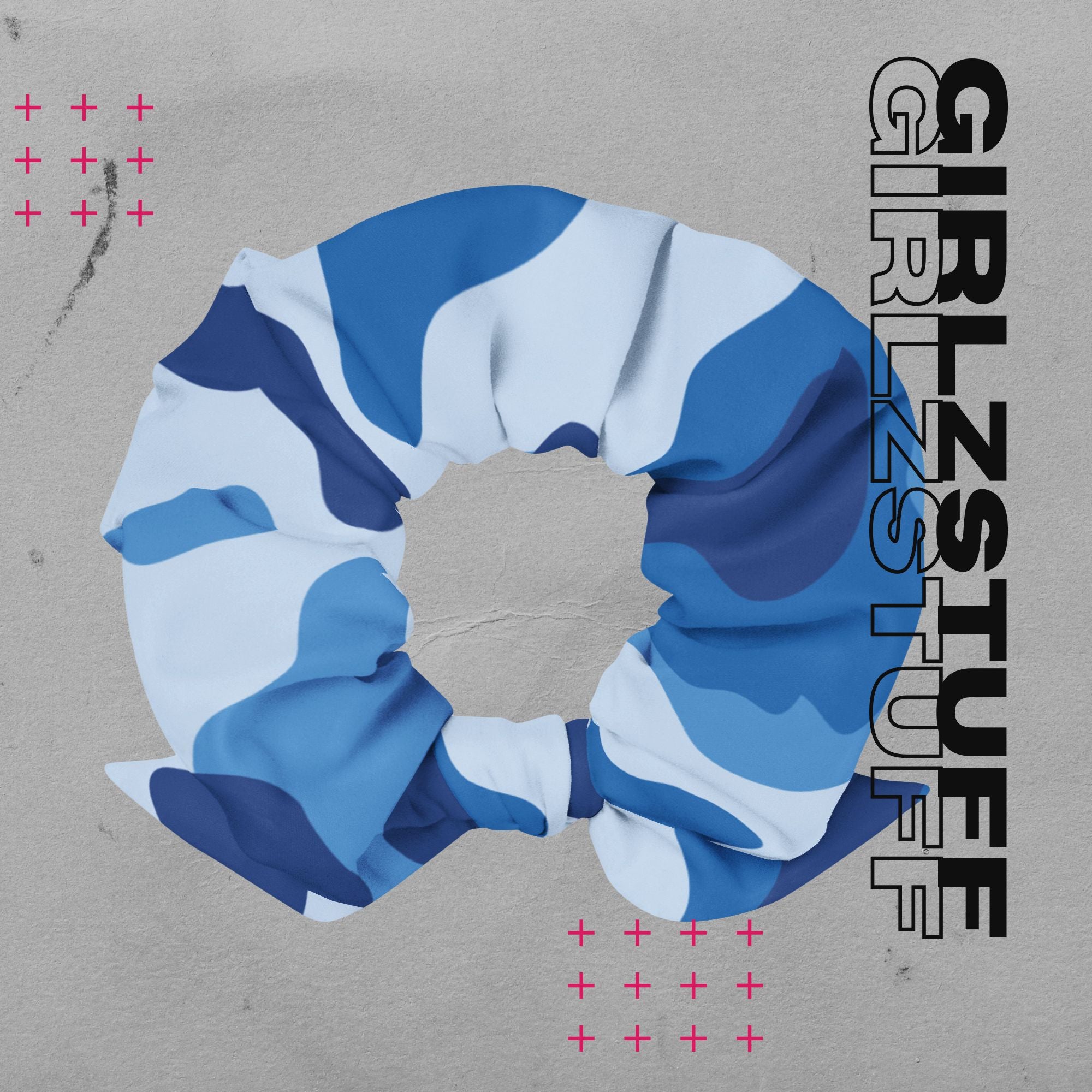 Camo Blue Scrunchie – Dein Statement fürs Handgelenk & Haar