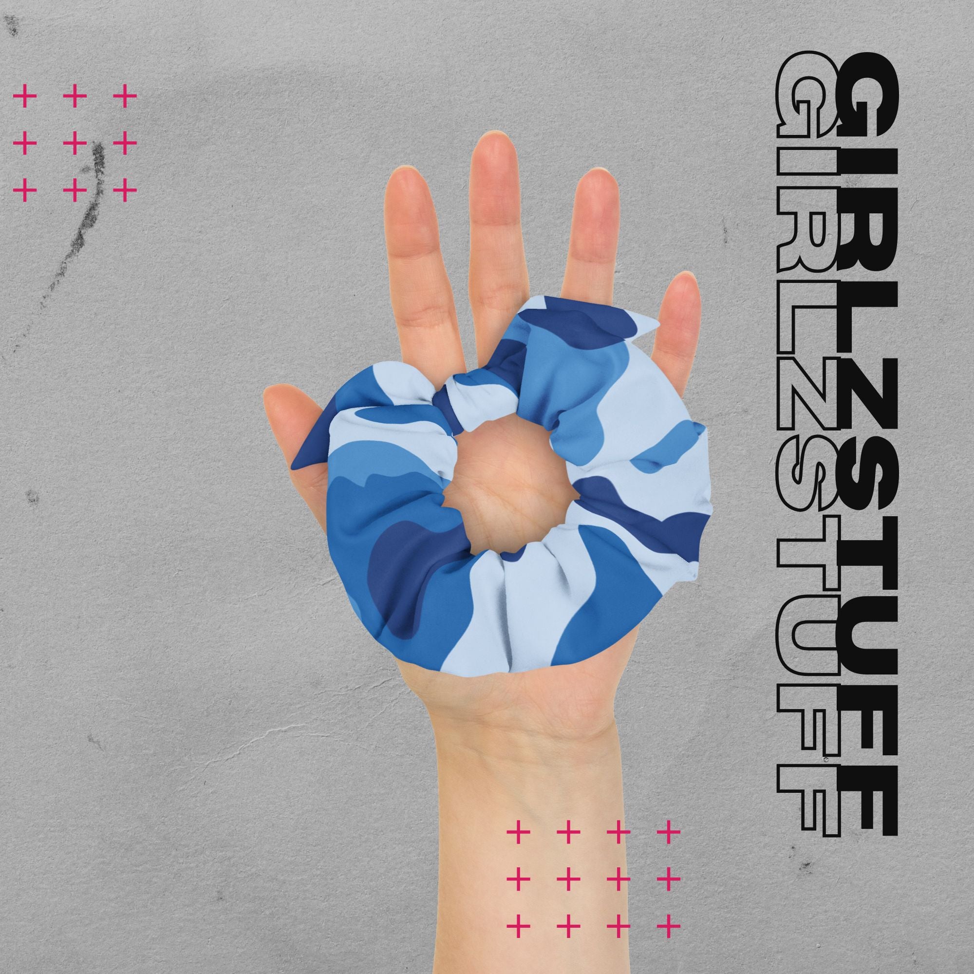 Camo Blue Scrunchie – Dein Statement fürs Handgelenk & Haar