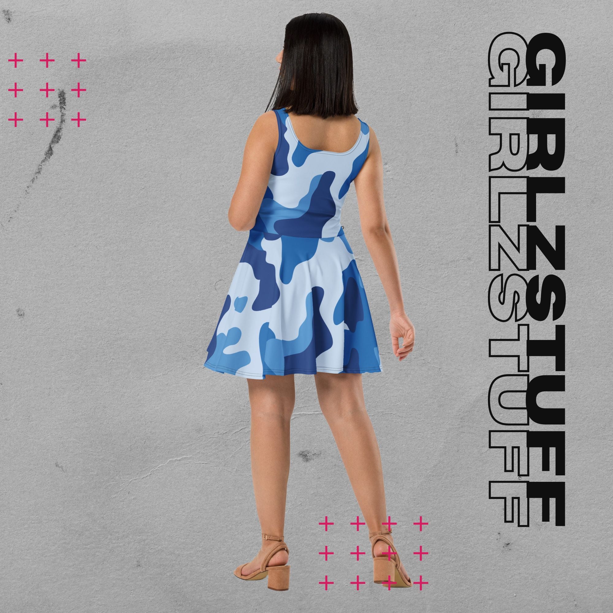 Ärmelloses Skaterkleid in Tarn Blau – sportlich, elegant & bewegungsfrei