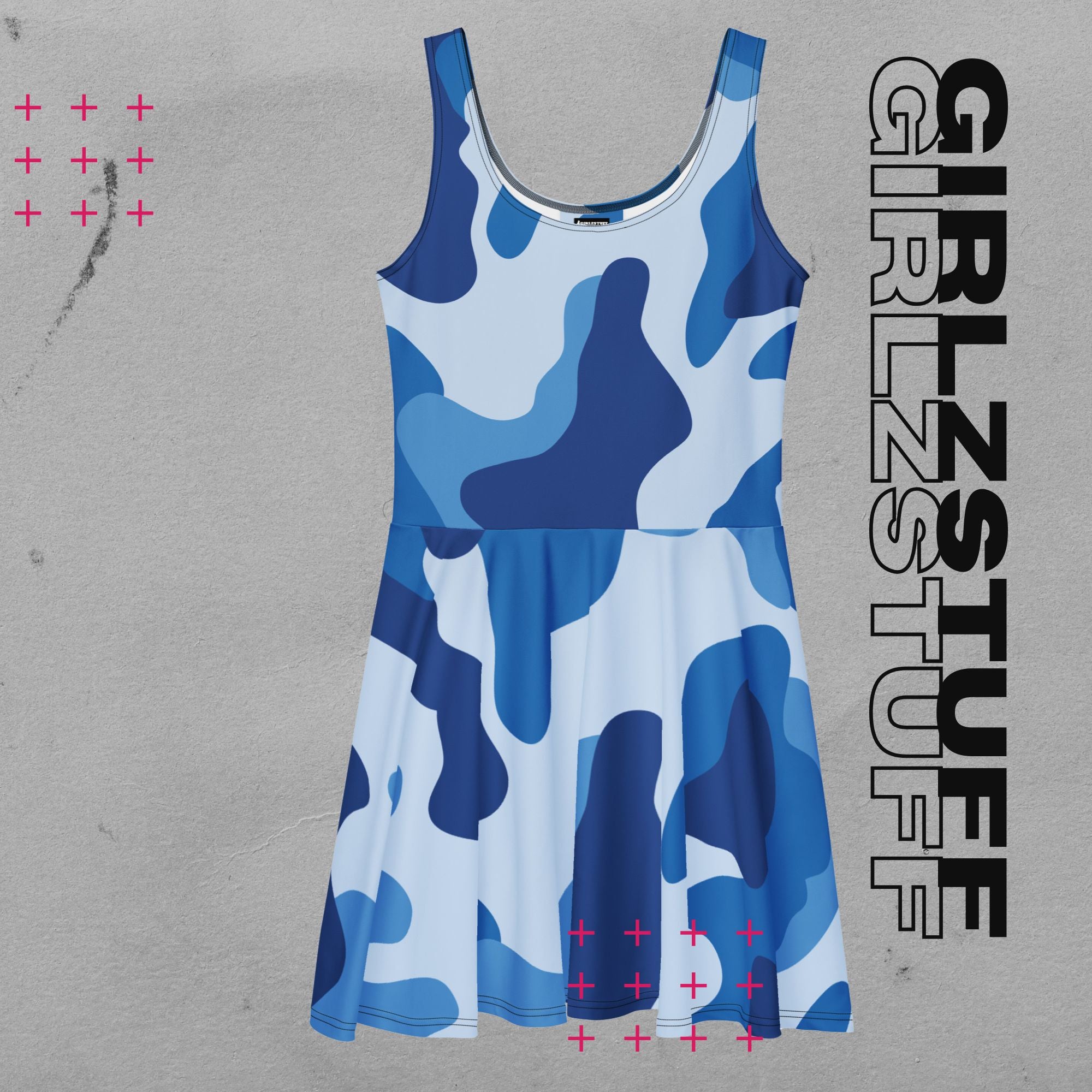 Ärmelloses Skaterkleid in Tarn Blau – sportlich, elegant & bewegungsfrei
