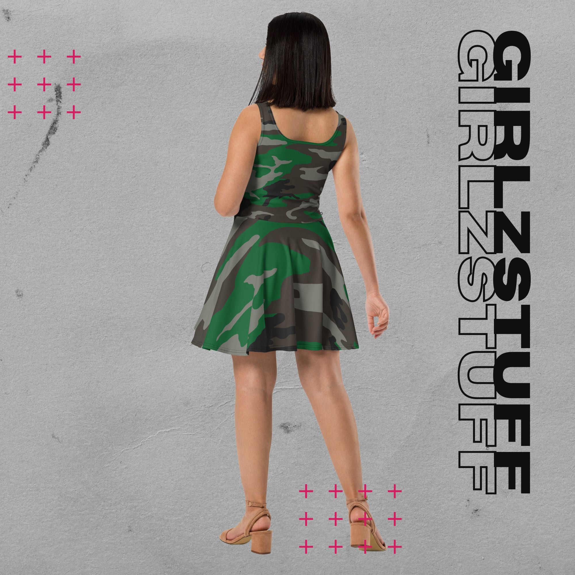 Ärmelloses Skaterkleid in Tarn Grün – sportlich, elegant & bewegungsfrei