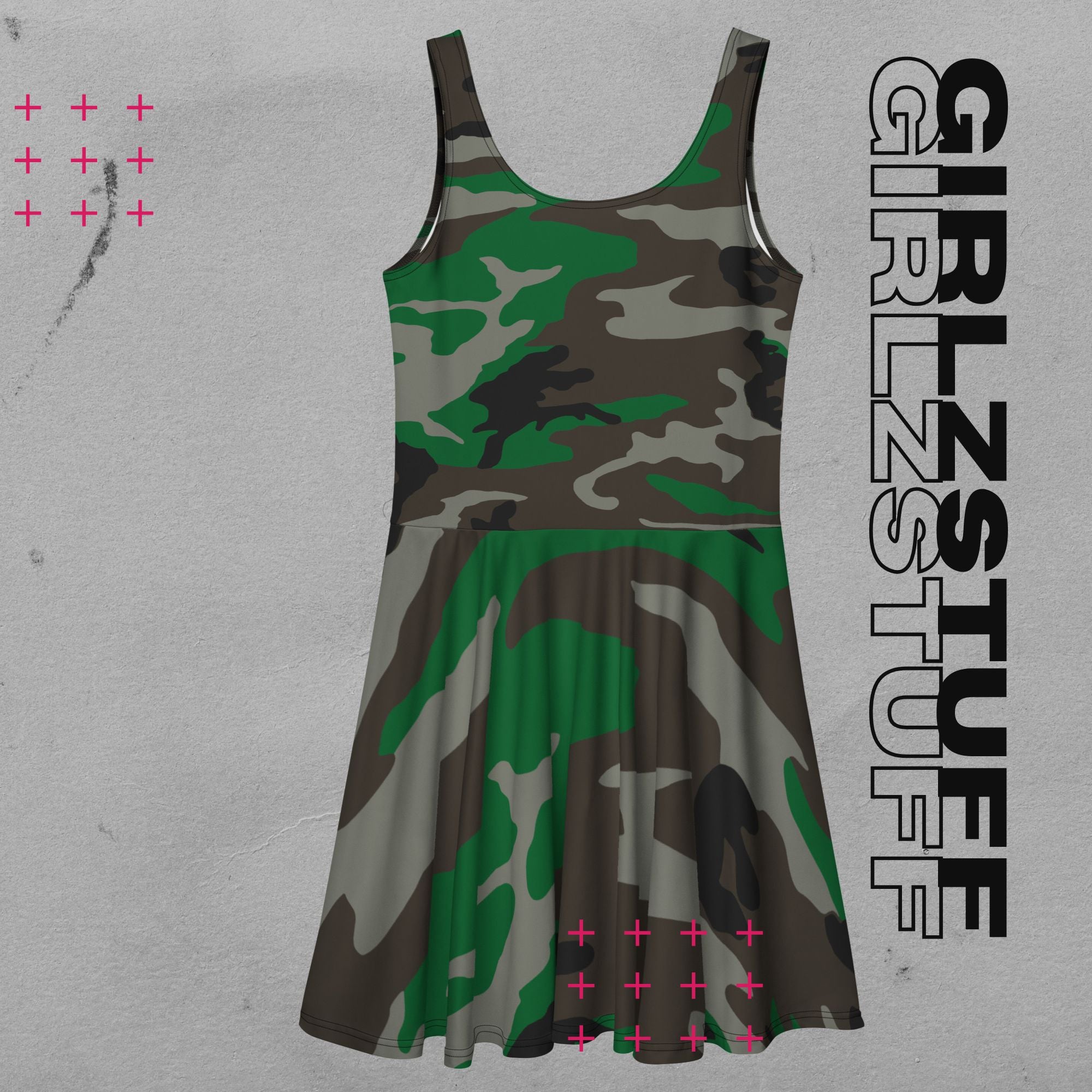 Ärmelloses Skaterkleid in Tarn Grün – sportlich, elegant & bewegungsfrei