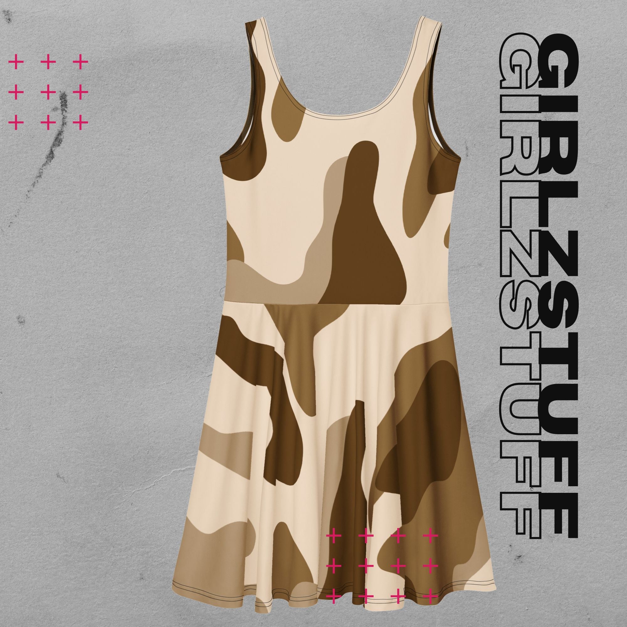 Ärmelloses Skaterkleid in Tarn Sand – sportlich, elegant & bewegungsfrei