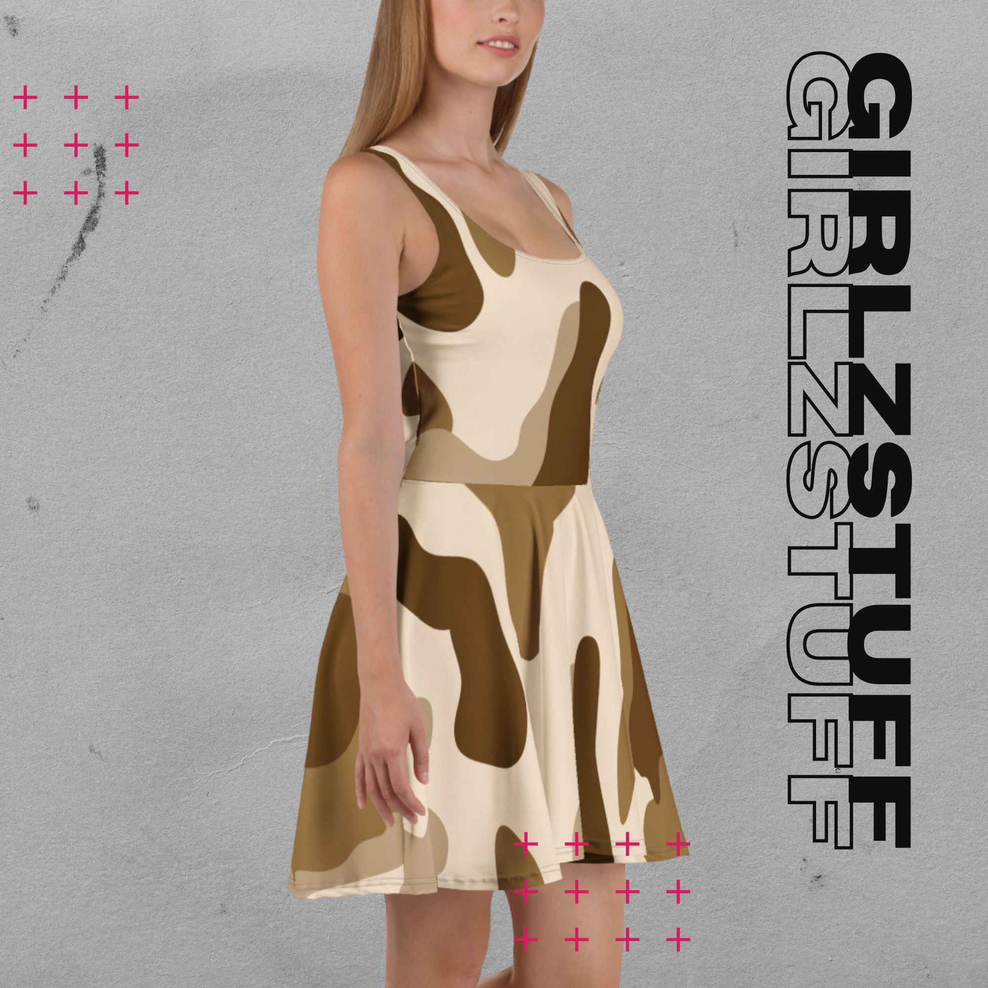 Ärmelloses Skaterkleid in Tarn Sand – sportlich, elegant & bewegungsfrei