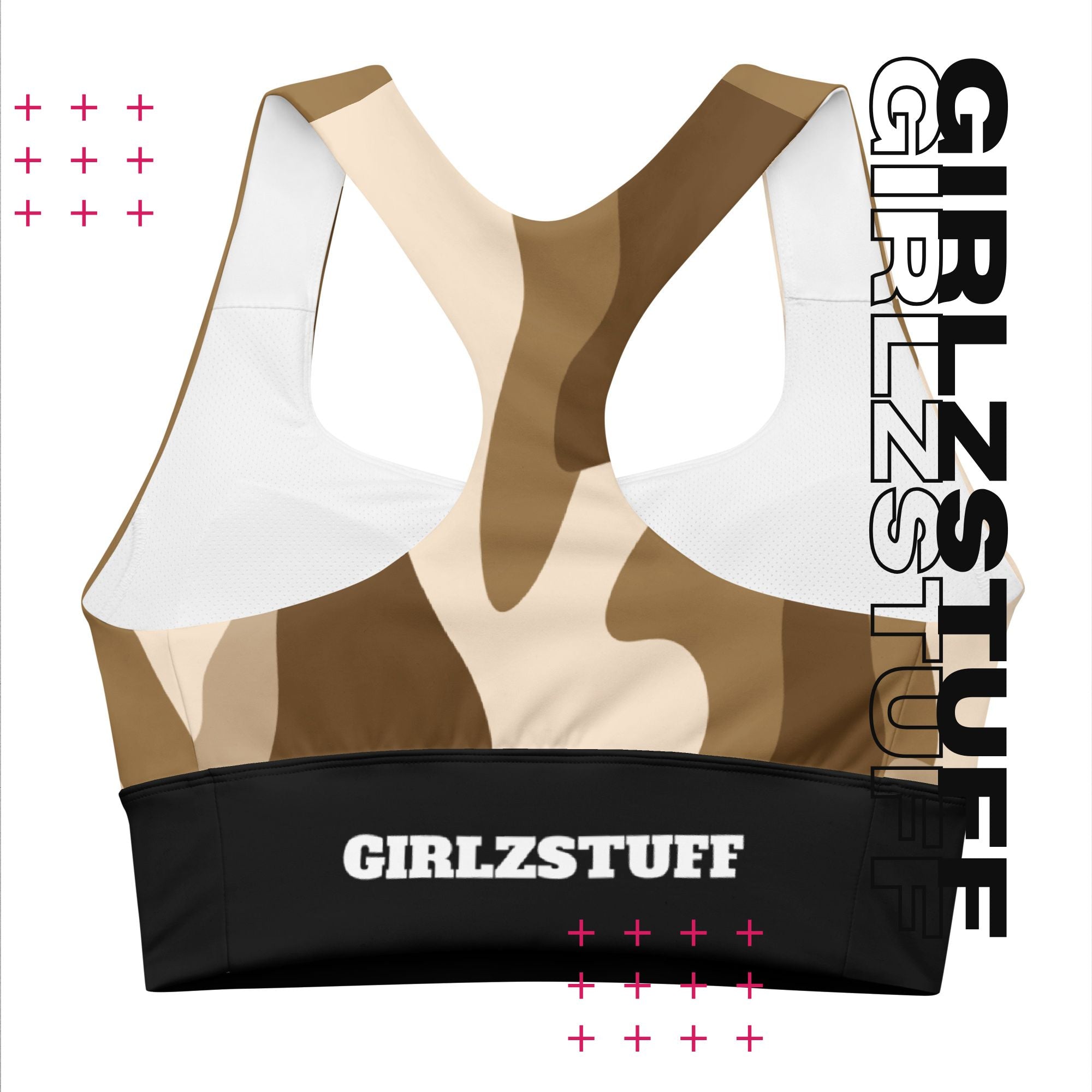 Camo Sand Longline Sport-BH – Halt, Style & Girlzpower in einem