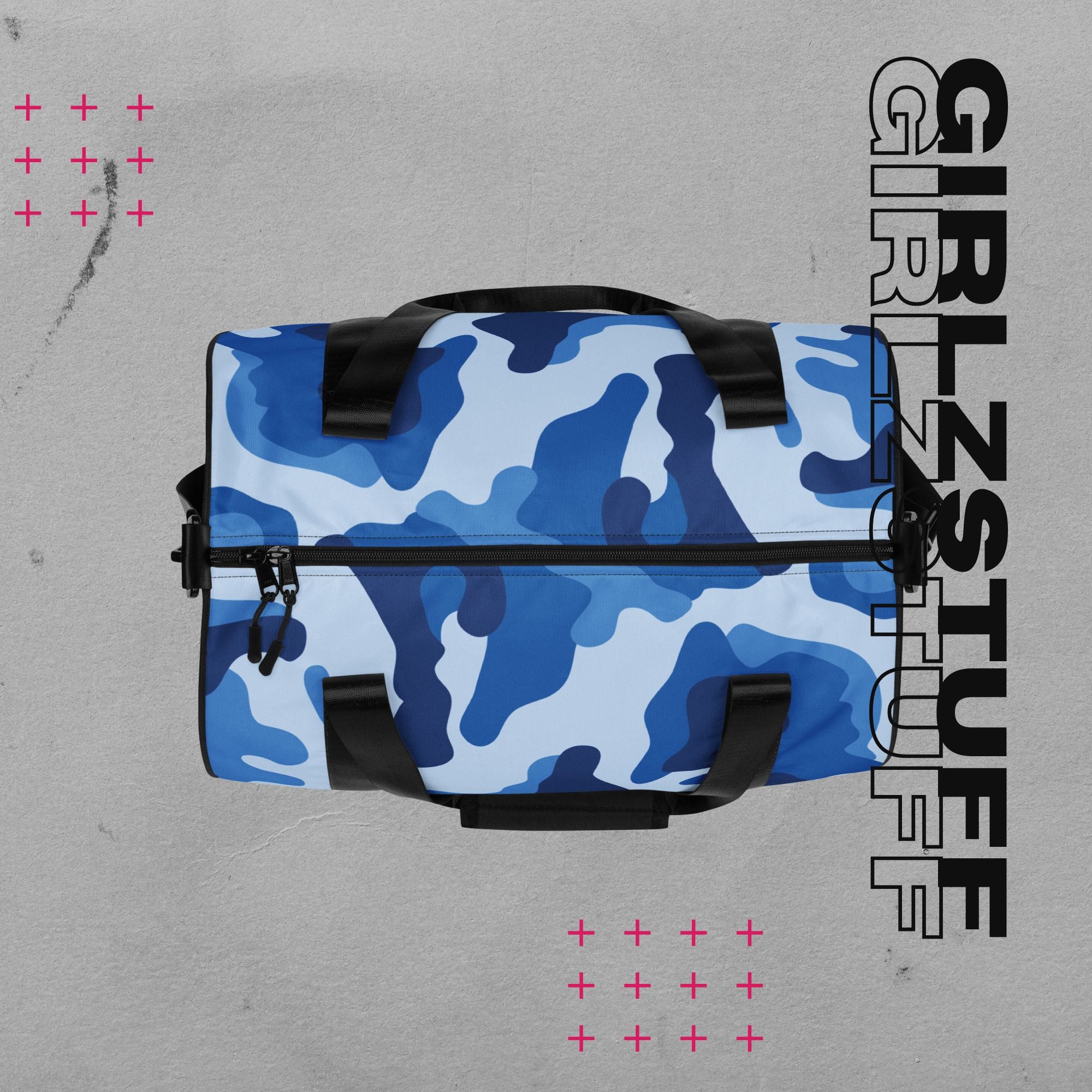 Camo Blue Sporttasche – Stark, stylisch & ready für dein Workout oder den Alltag