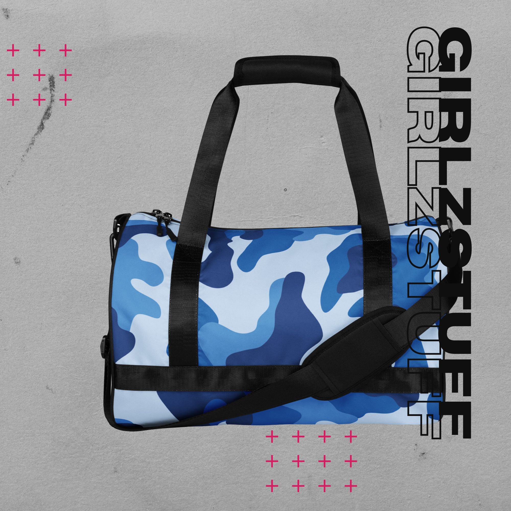 Camo Blue Sporttasche – Stark, stylisch & ready für dein Workout oder den Alltag