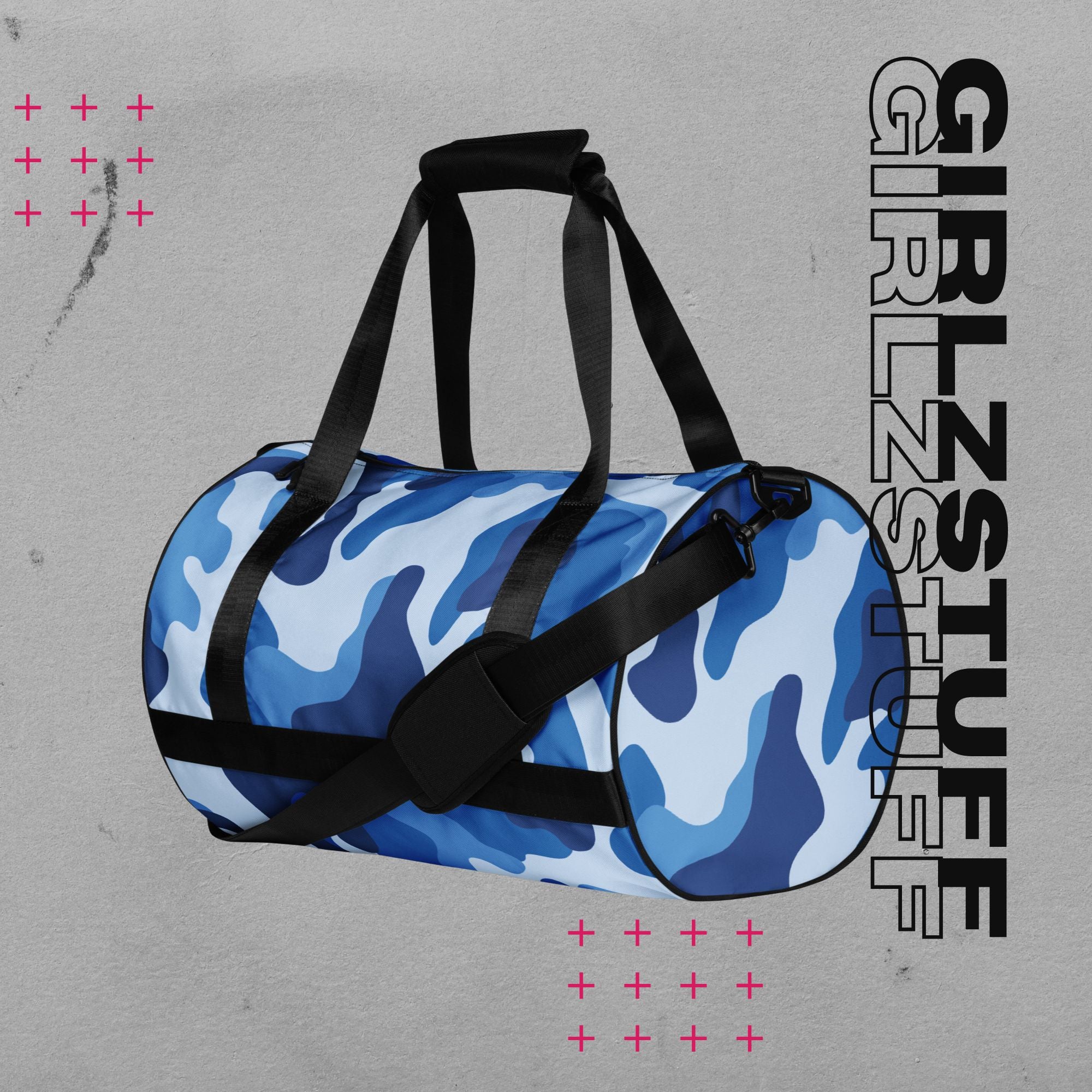 Camo Blue Sporttasche – Stark, stylisch & ready für dein Workout oder den Alltag