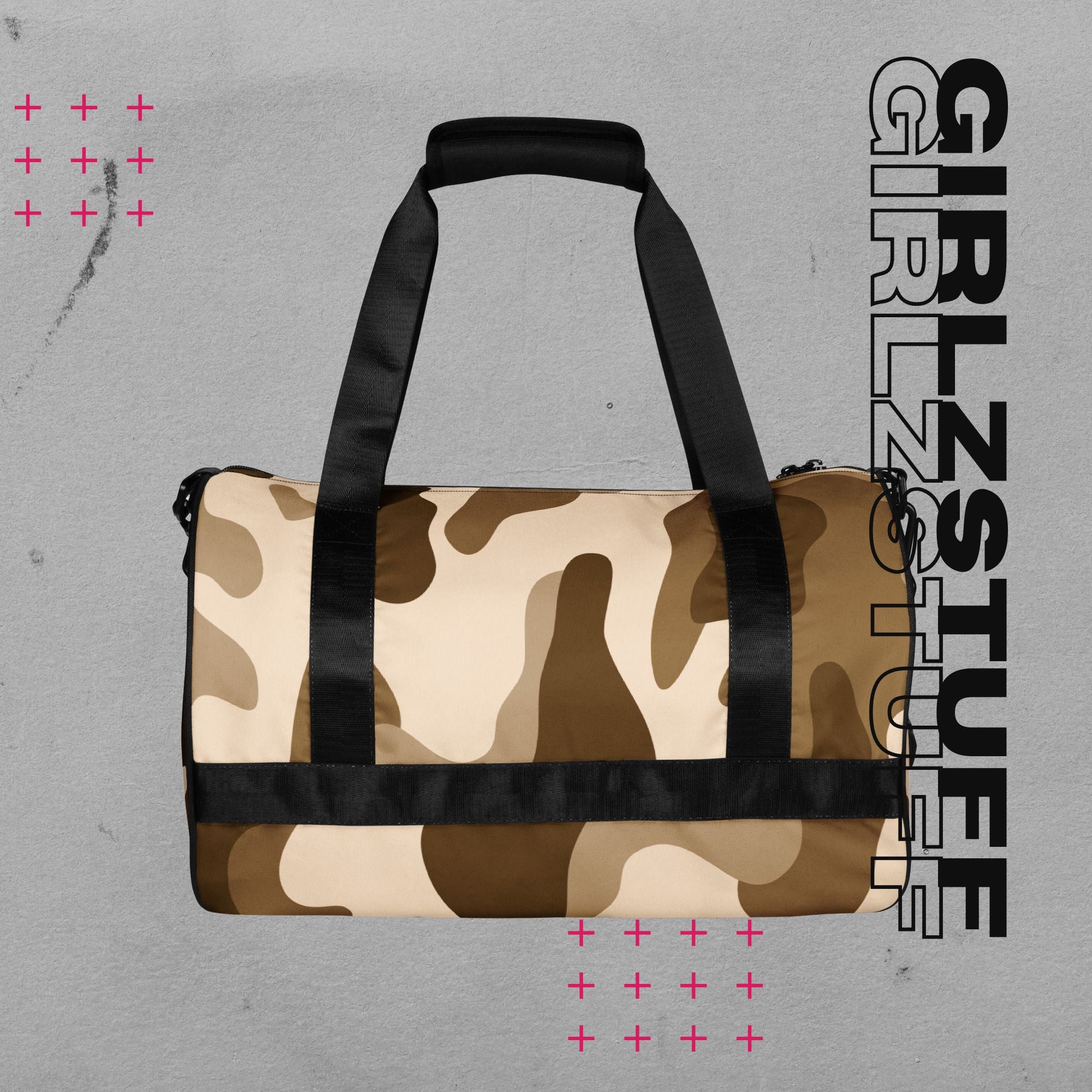 Camo Sand Sporttasche – Stark, stylisch & ready für dein Workout oder den Alltag