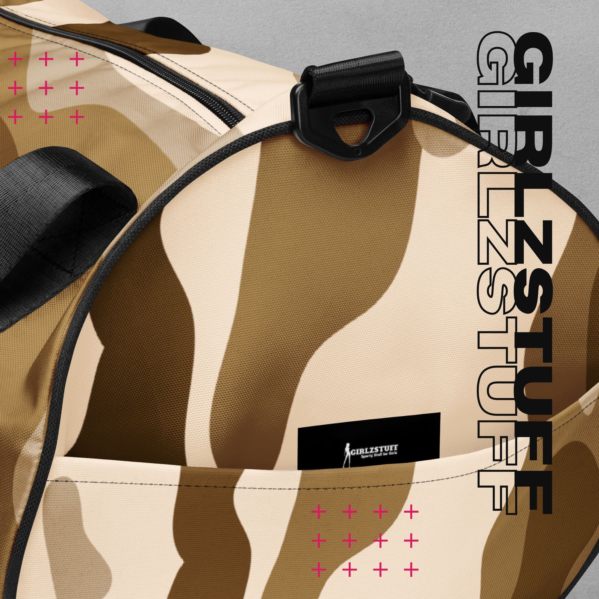 Camo Sand Sporttasche – Stark, stylisch & ready für dein Workout oder den Alltag