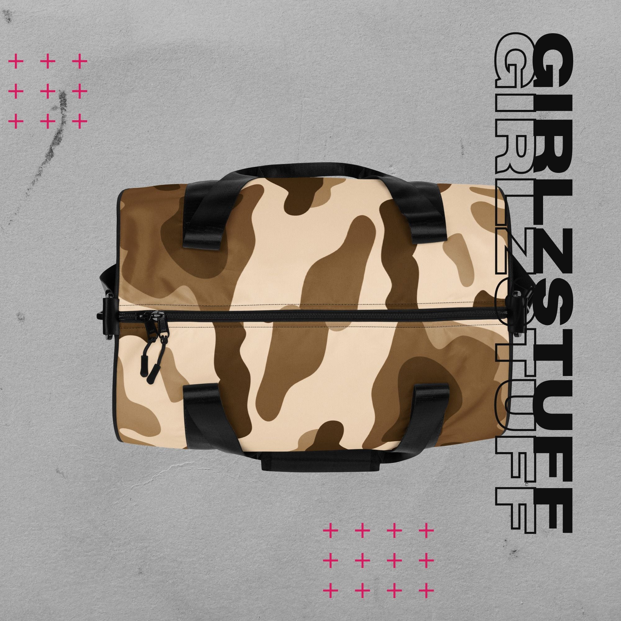 Camo Sand Sporttasche – Stark, stylisch & ready für dein Workout oder den Alltag