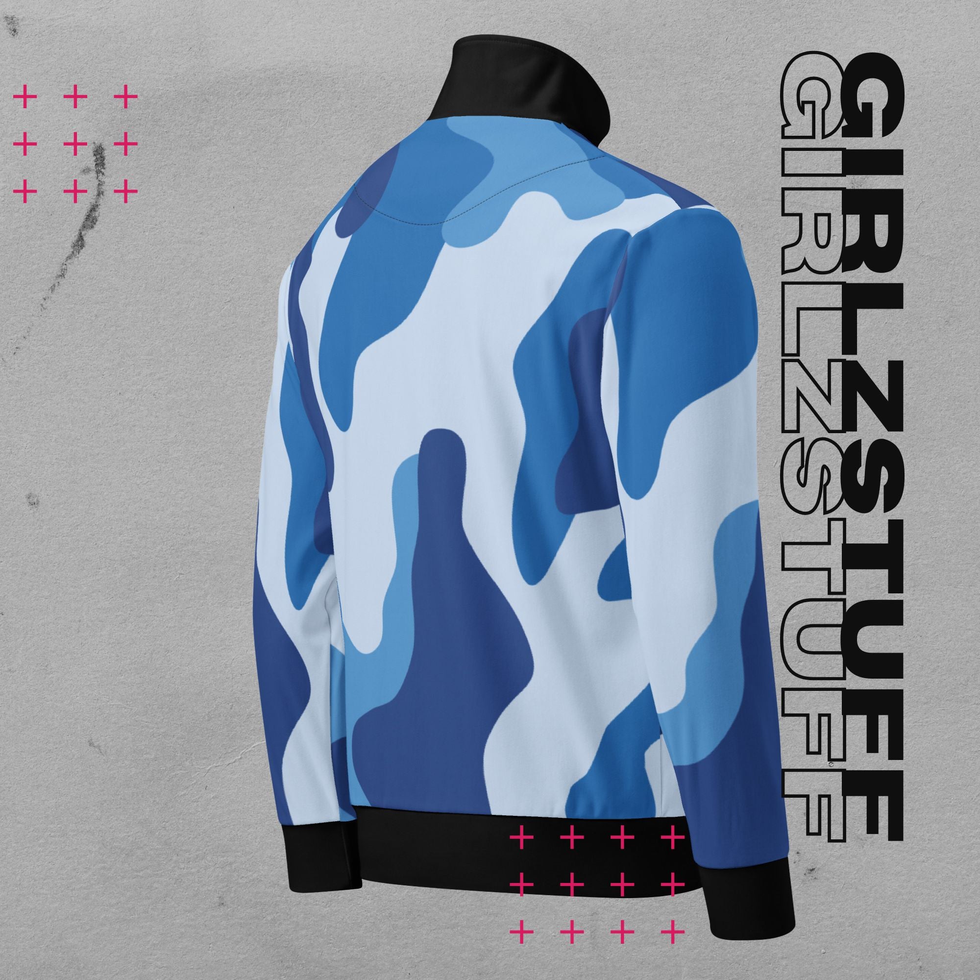 Camo Blue Zipper – Dein Go-To Layer für Bewegung & Girlzpower