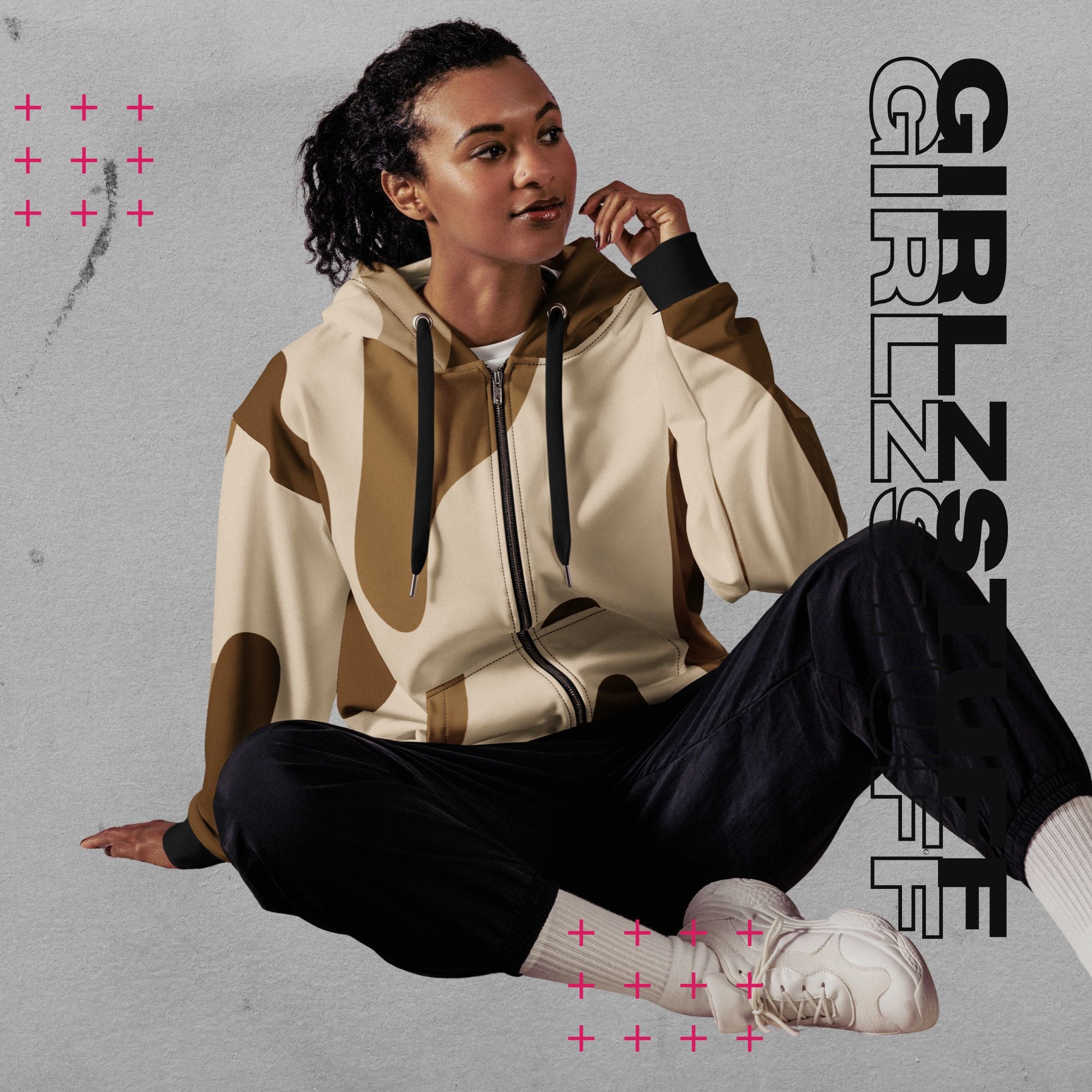 Camo Sand Zip Hoodie – Locker. Laut. Und ready für alles.