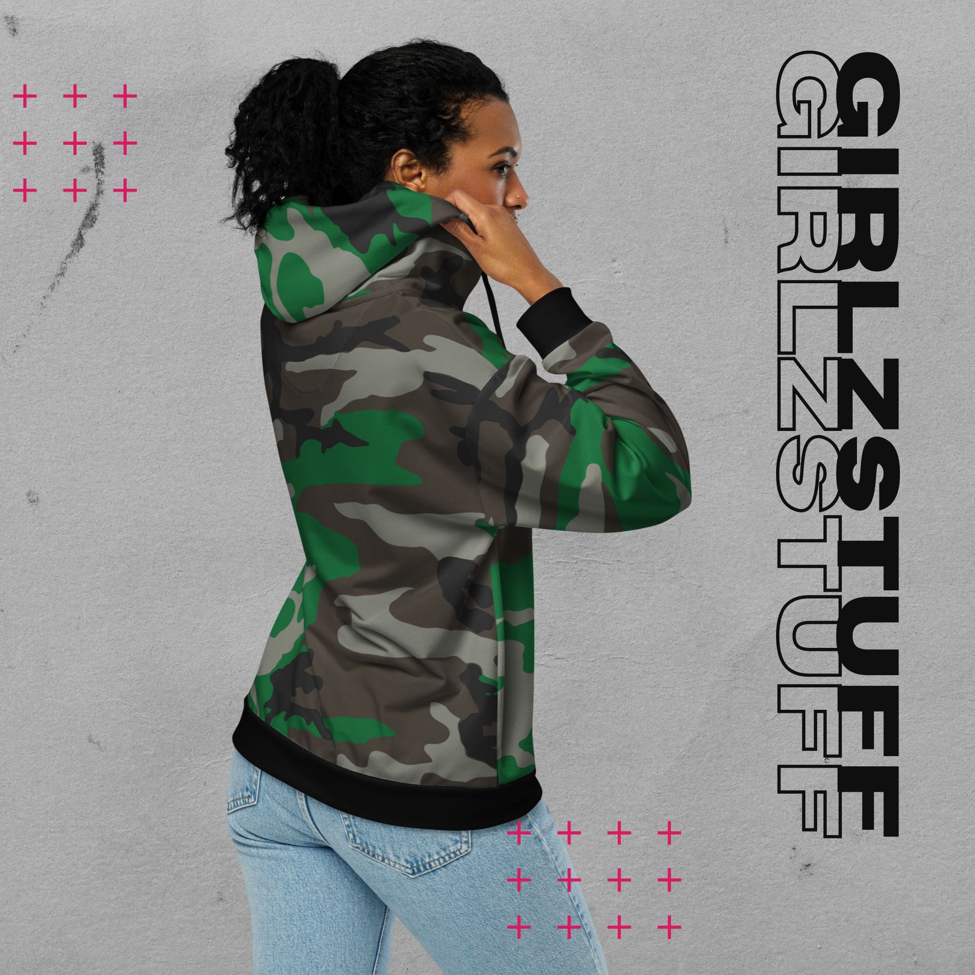 Camo Green Zip Hoodie – Locker. Laut. Und ready für alles.