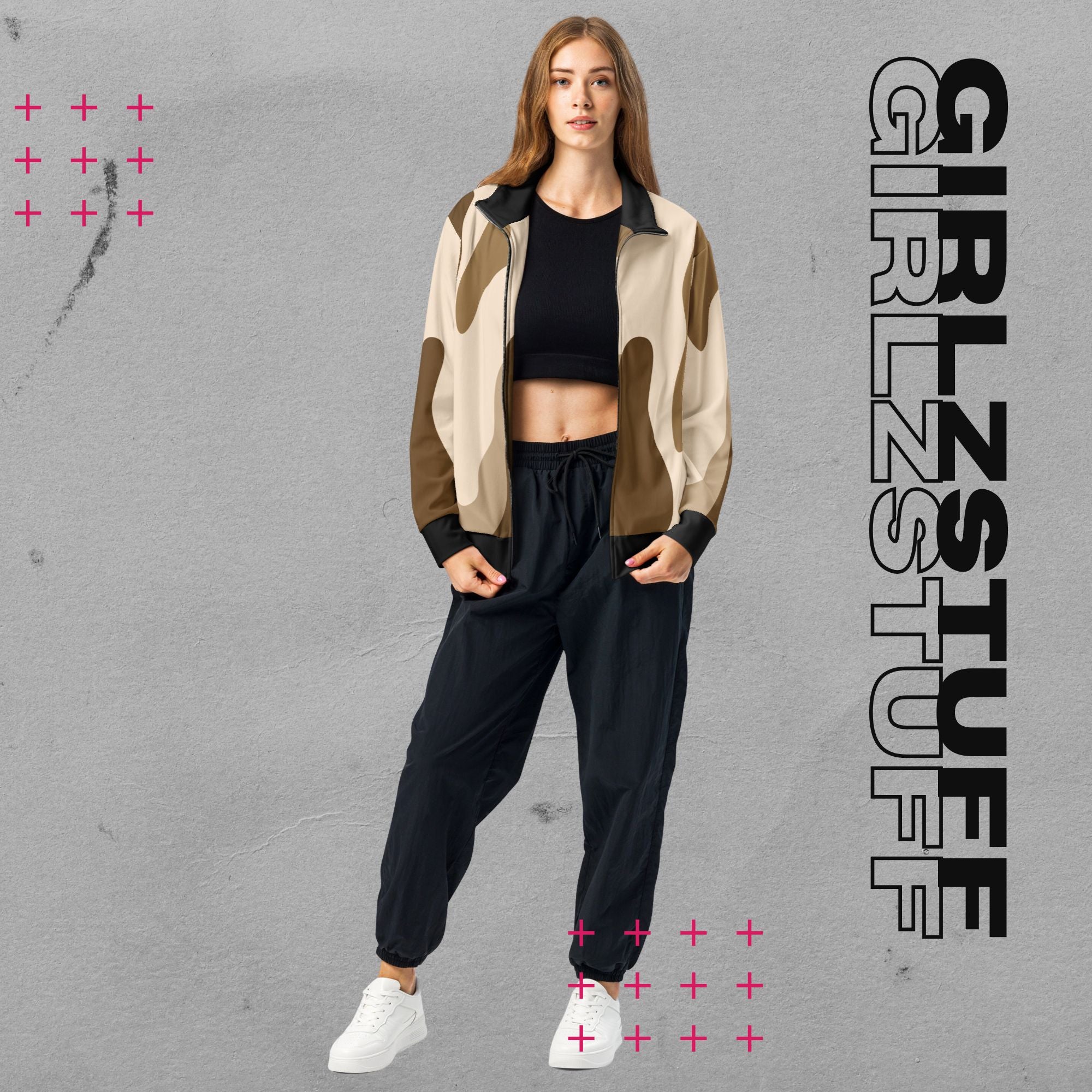 Camo Sand Zipper – Dein Go-To Layer für Bewegung & Girlzpower