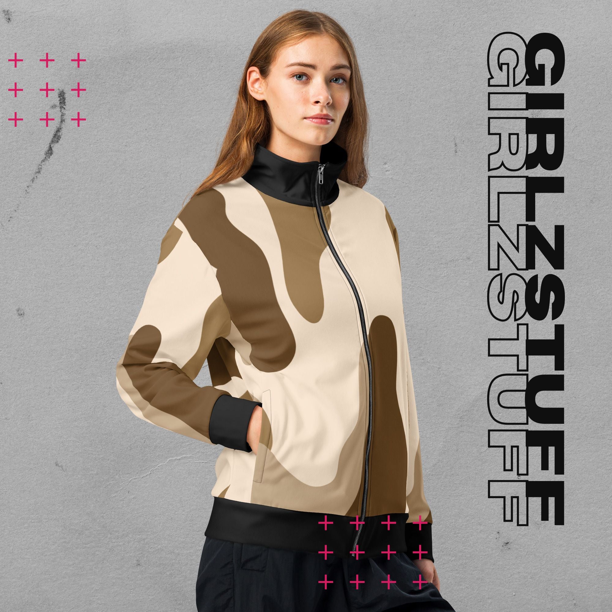 Camo Sand Zipper – Dein Go-To Layer für Bewegung & Girlzpower