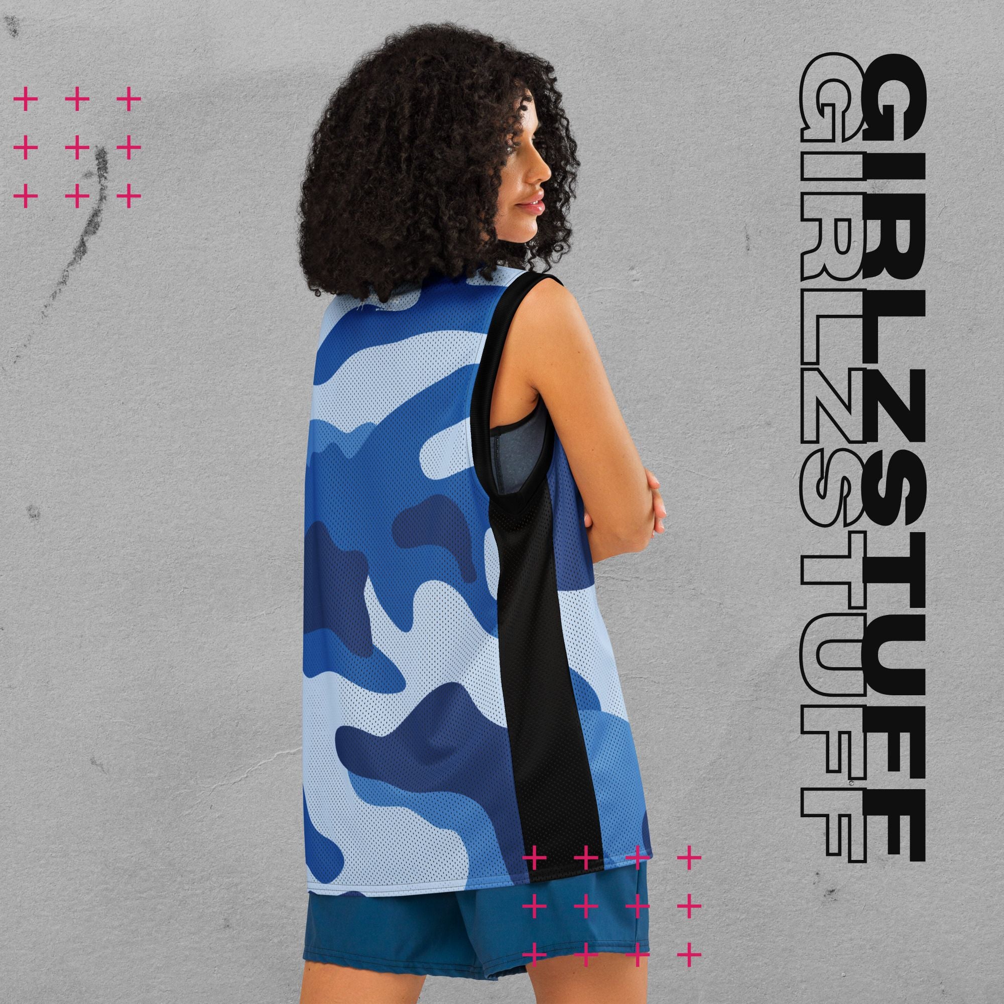 Camo Blue Basketball Jersey – Für Platz, Street & Girlz mit Haltung