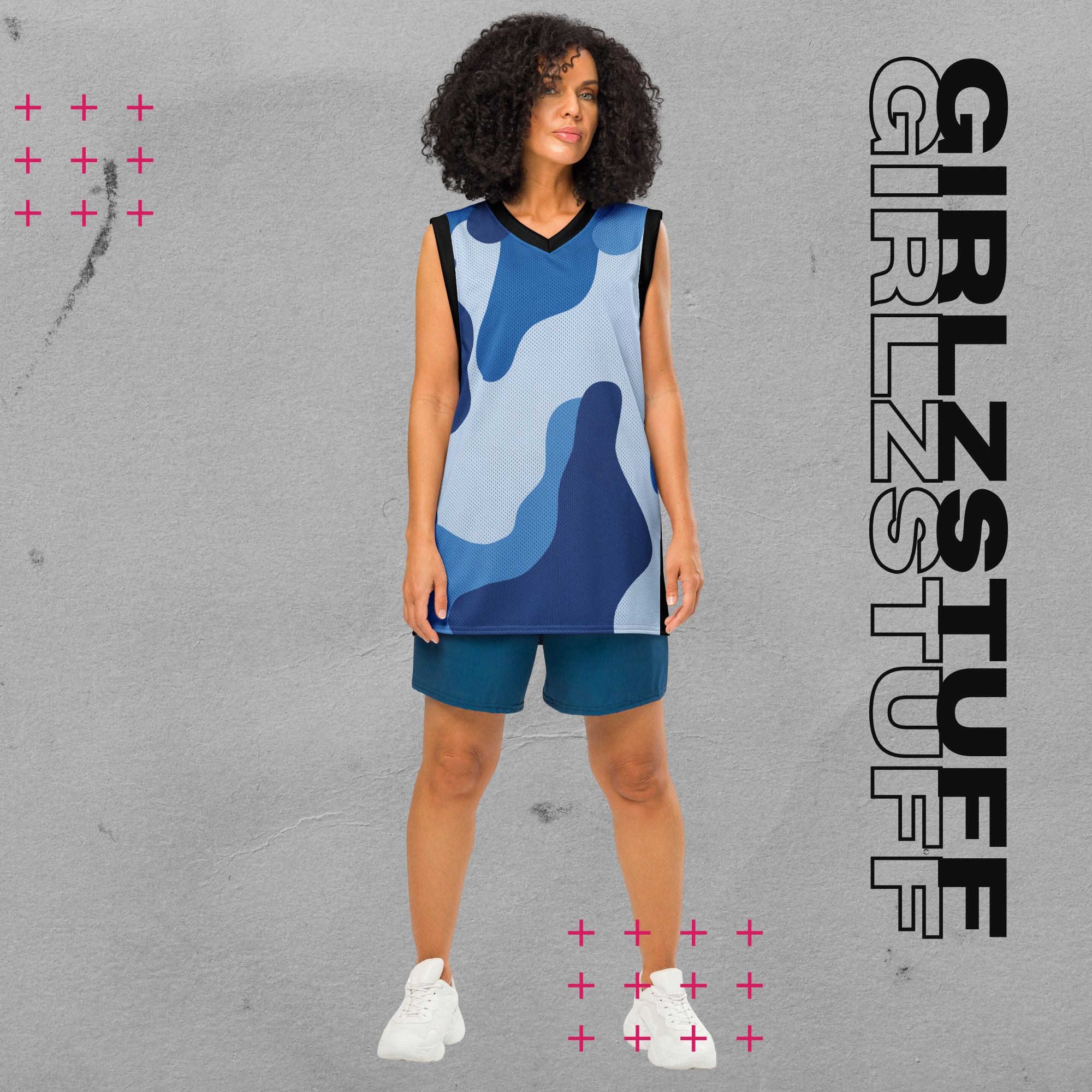 Camo Blue Basketball Jersey – Für Platz, Street & Girlz mit Haltung