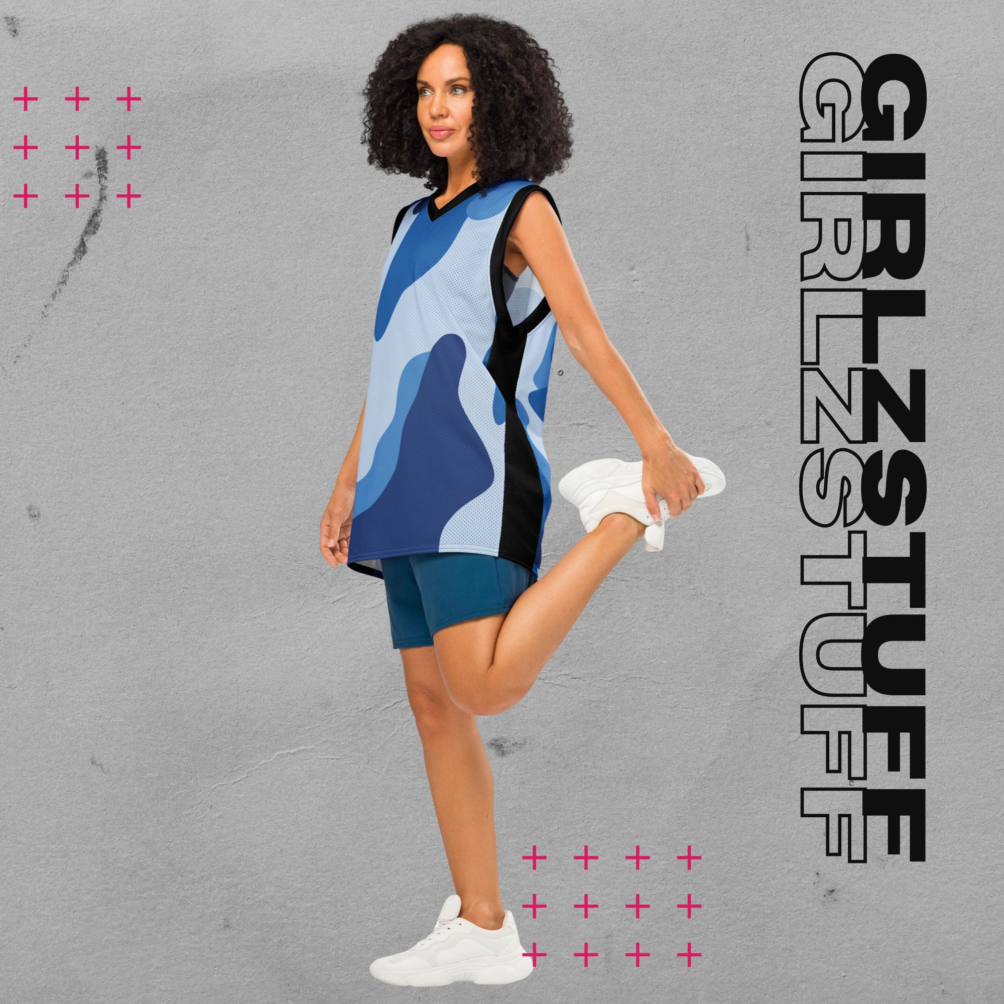 Camo Blue Basketball Jersey – Für Platz, Street & Girlz mit Haltung