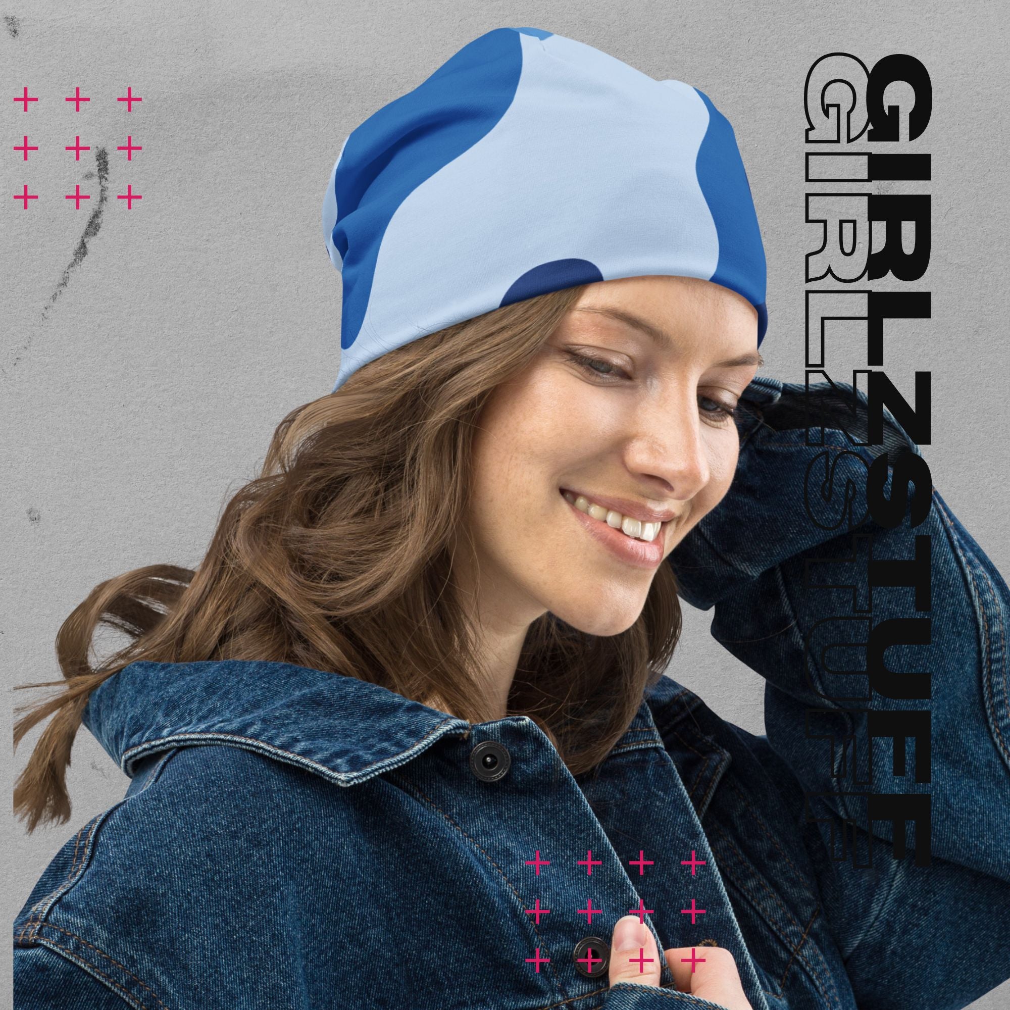 Camo Blue Beanie – Warm. Weich. Wild.