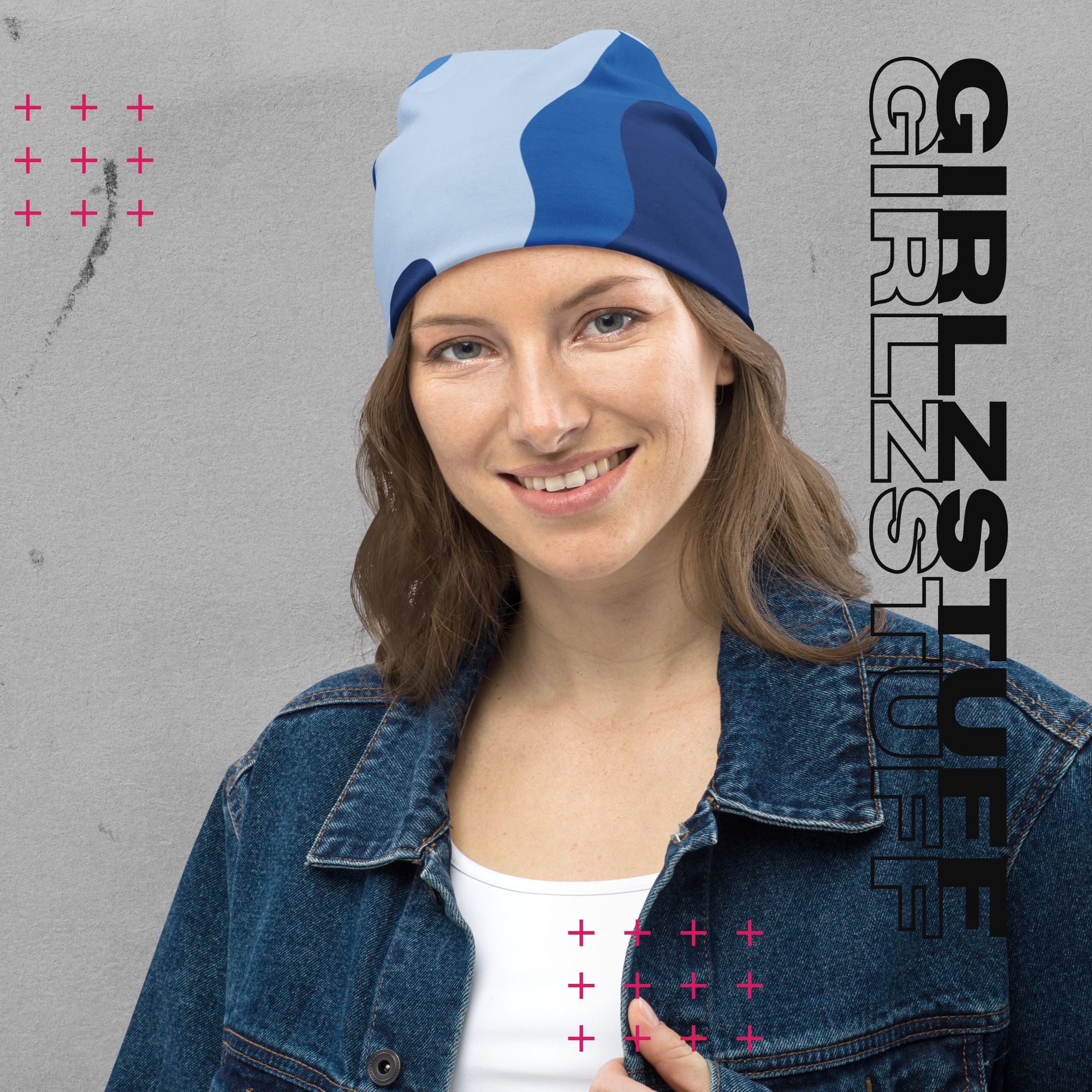 Camo Blue Beanie – Warm. Weich. Wild.